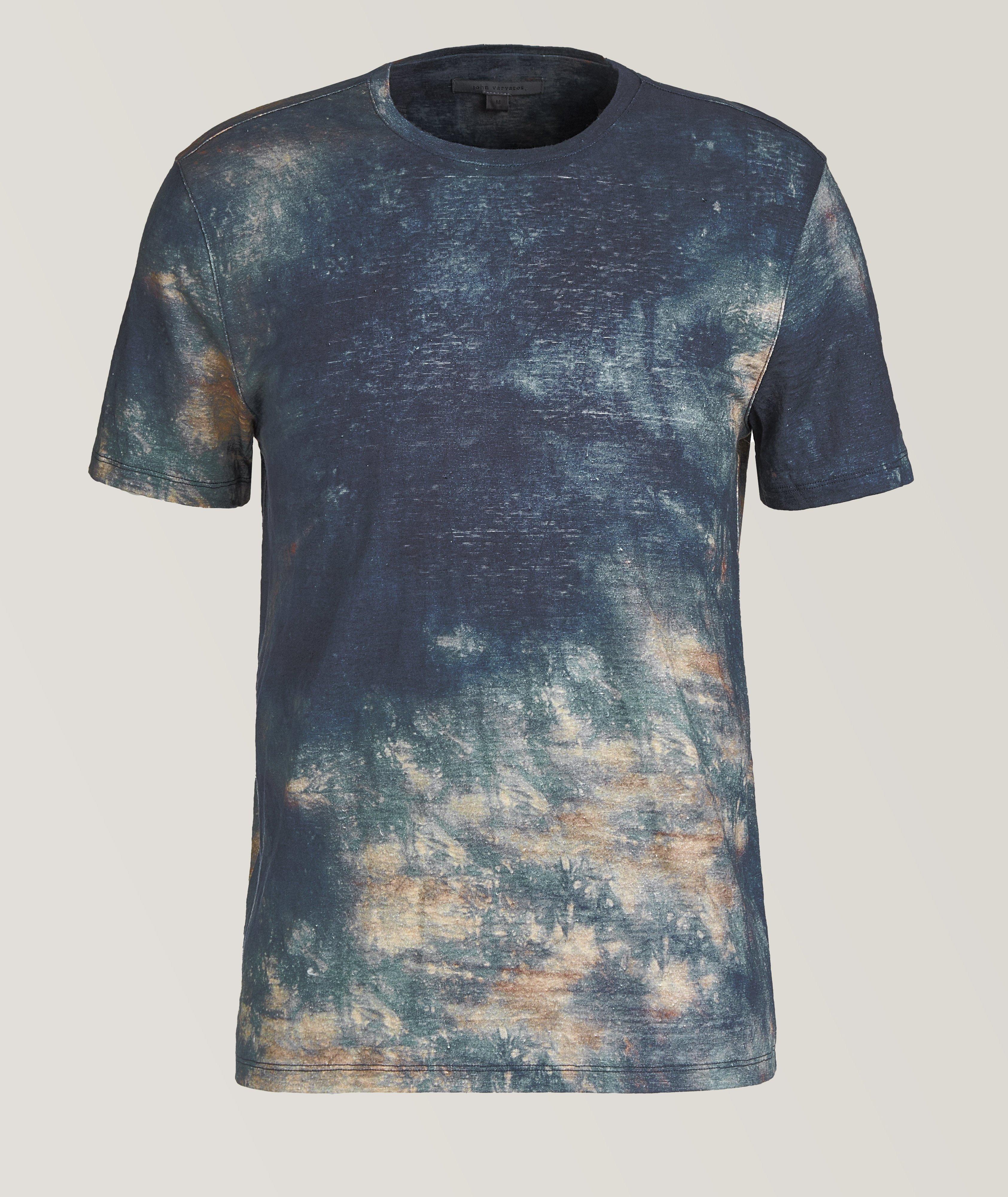 Faded Tie Dye Linen T-Shirt image 0