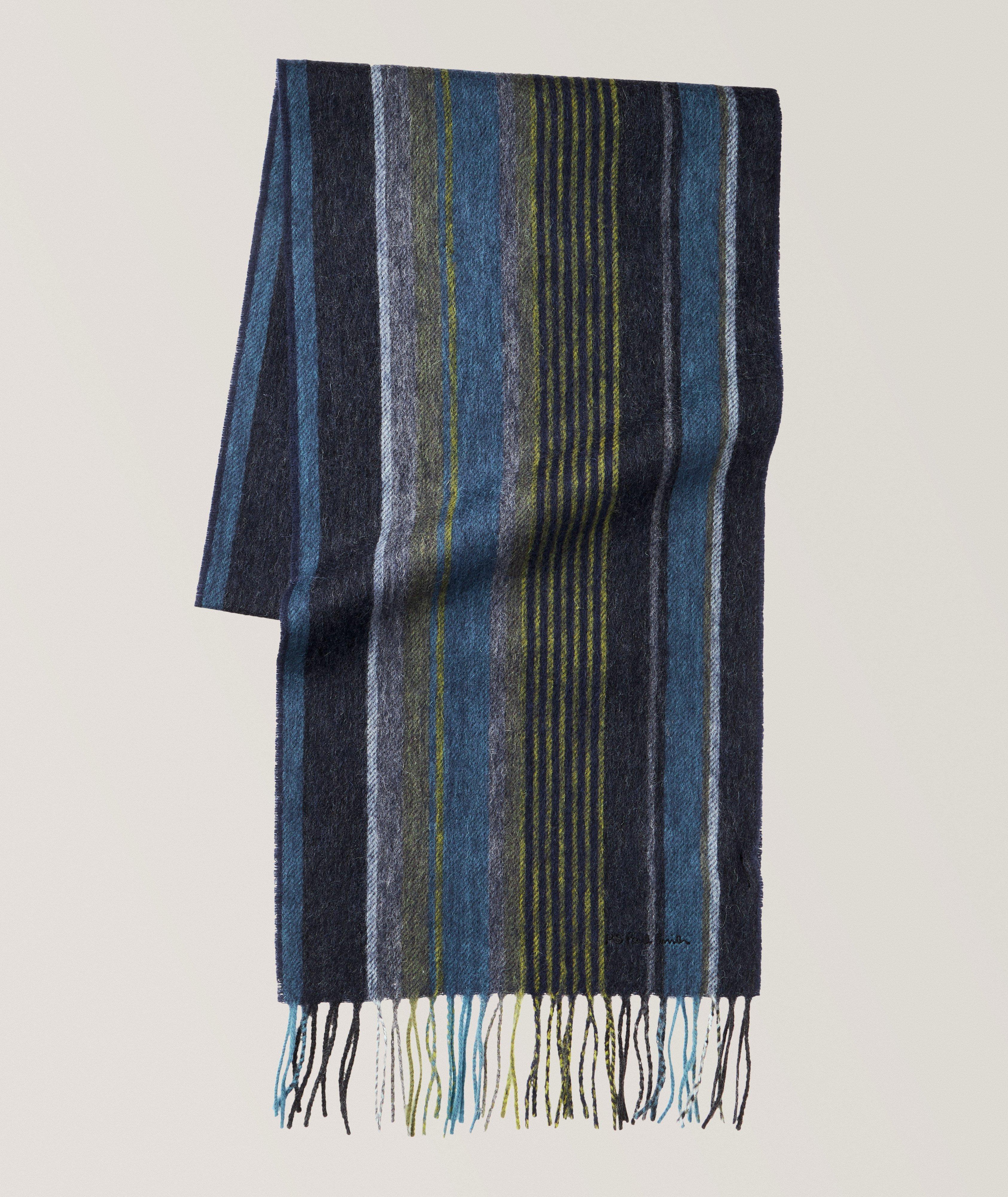 Multi-Striped Wool Scarf image 0