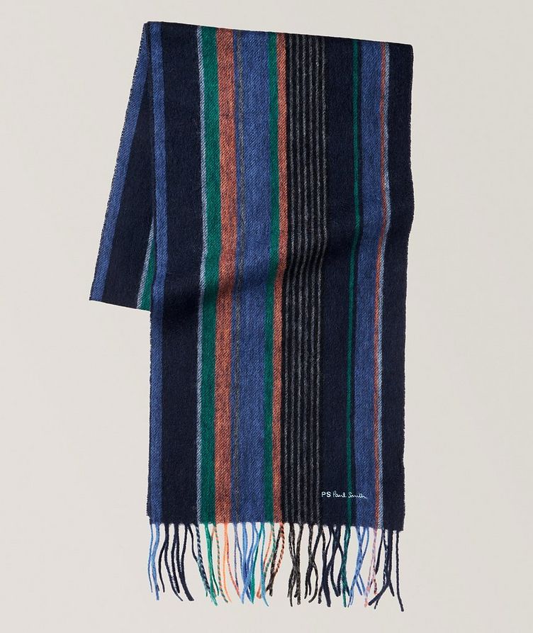 Multi-Striped Wool Scarf image 0