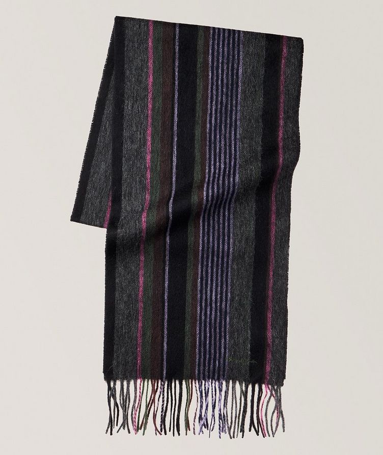 Multi-Striped Wool Scarf image 0