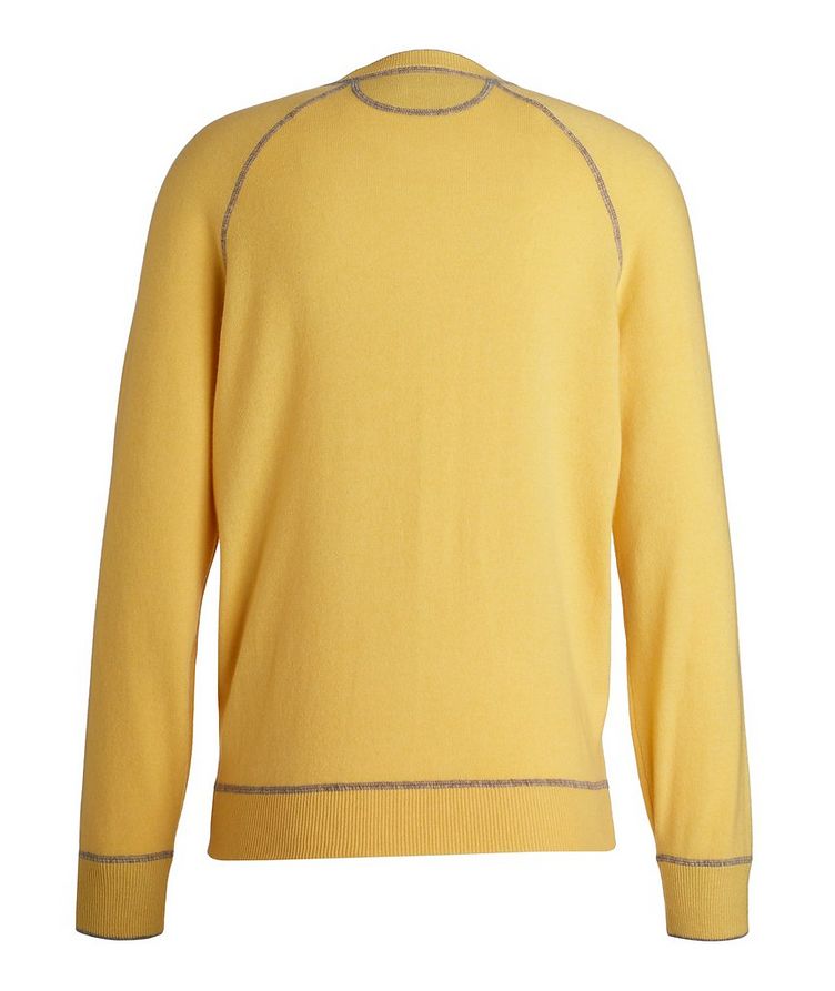 Cashmere Contrast Stitch Raglan Sweater image 1
