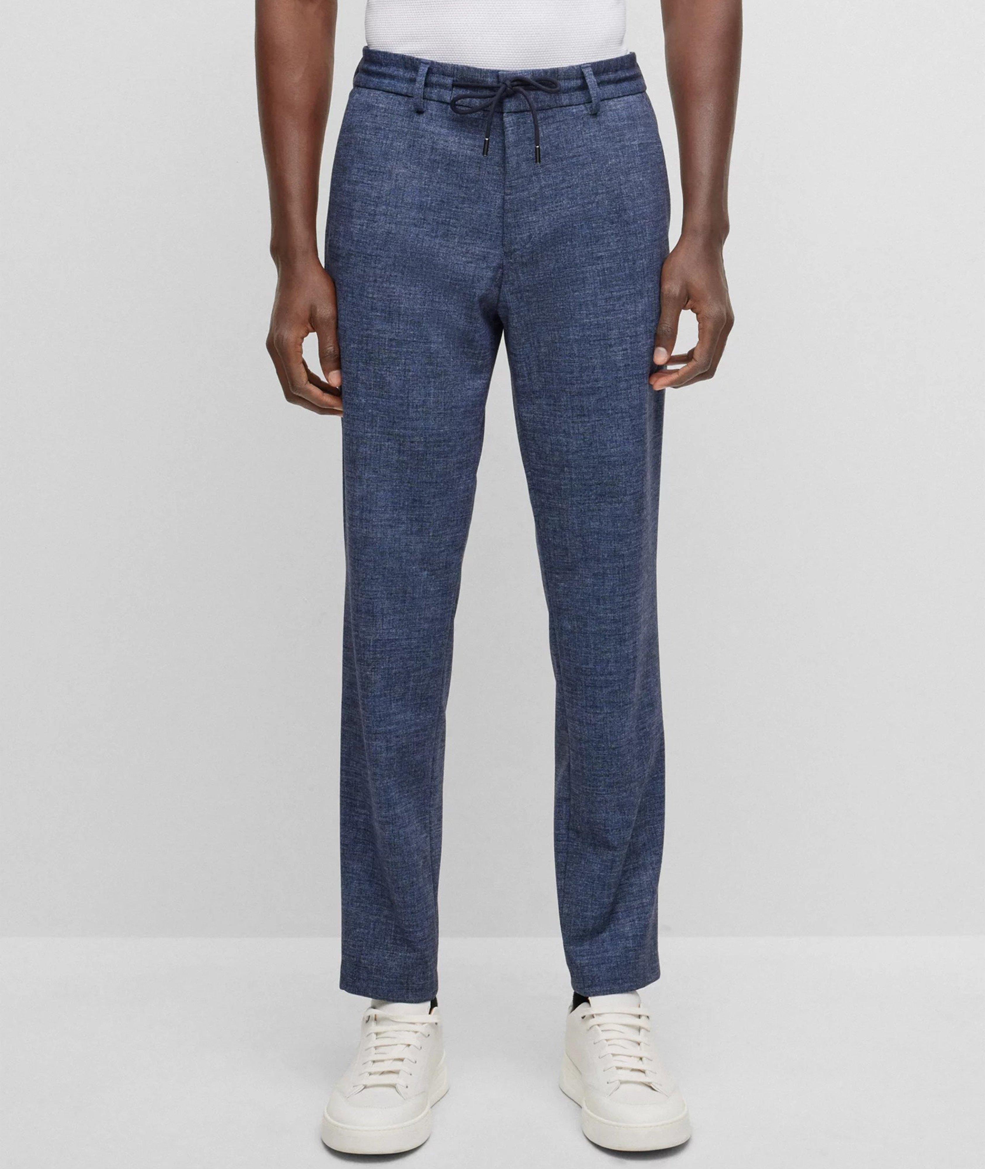 Pantalon habillé en jersey extensible de coupe amincie image 1