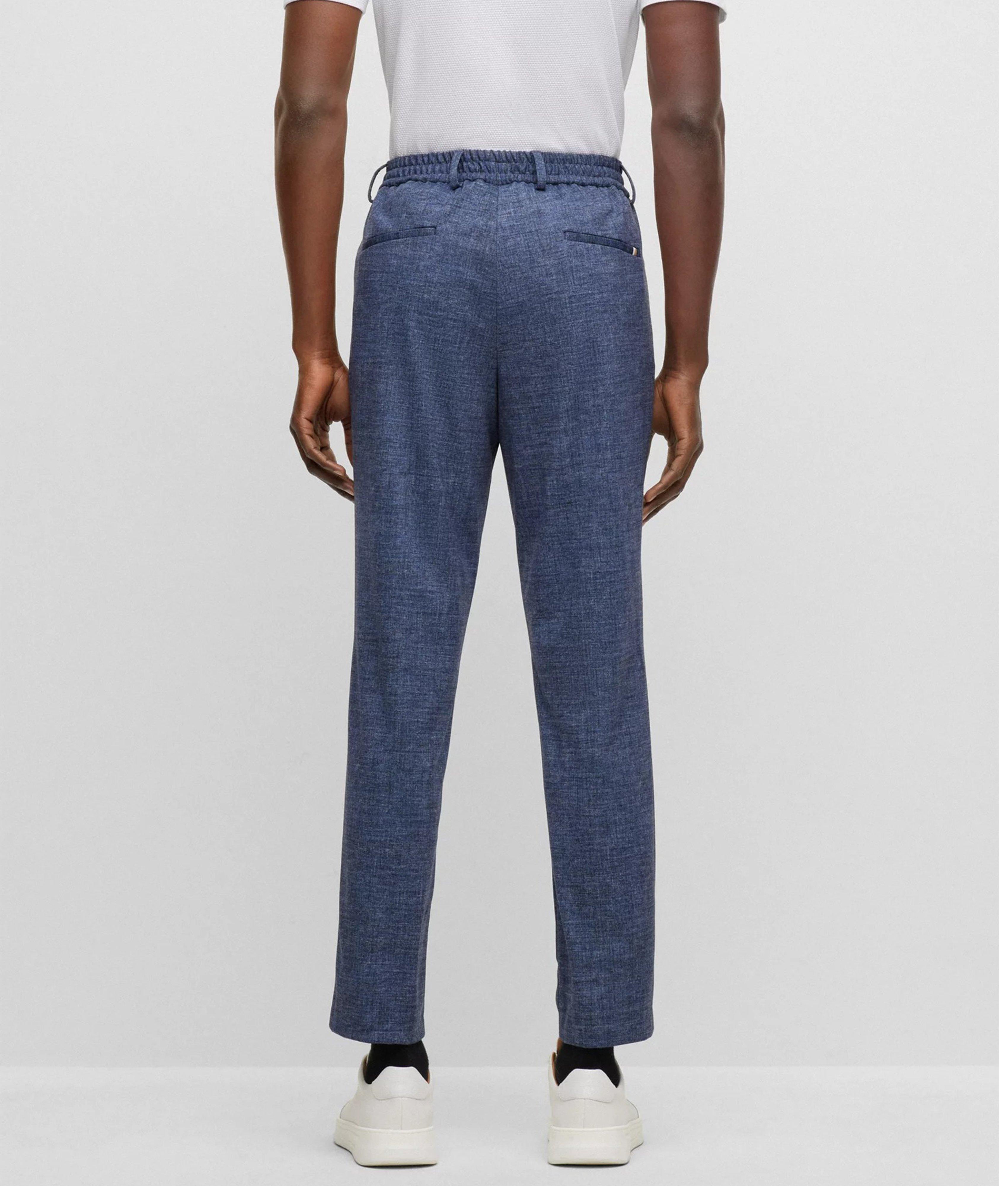 Pantalon habillé en jersey extensible de coupe amincie image 2