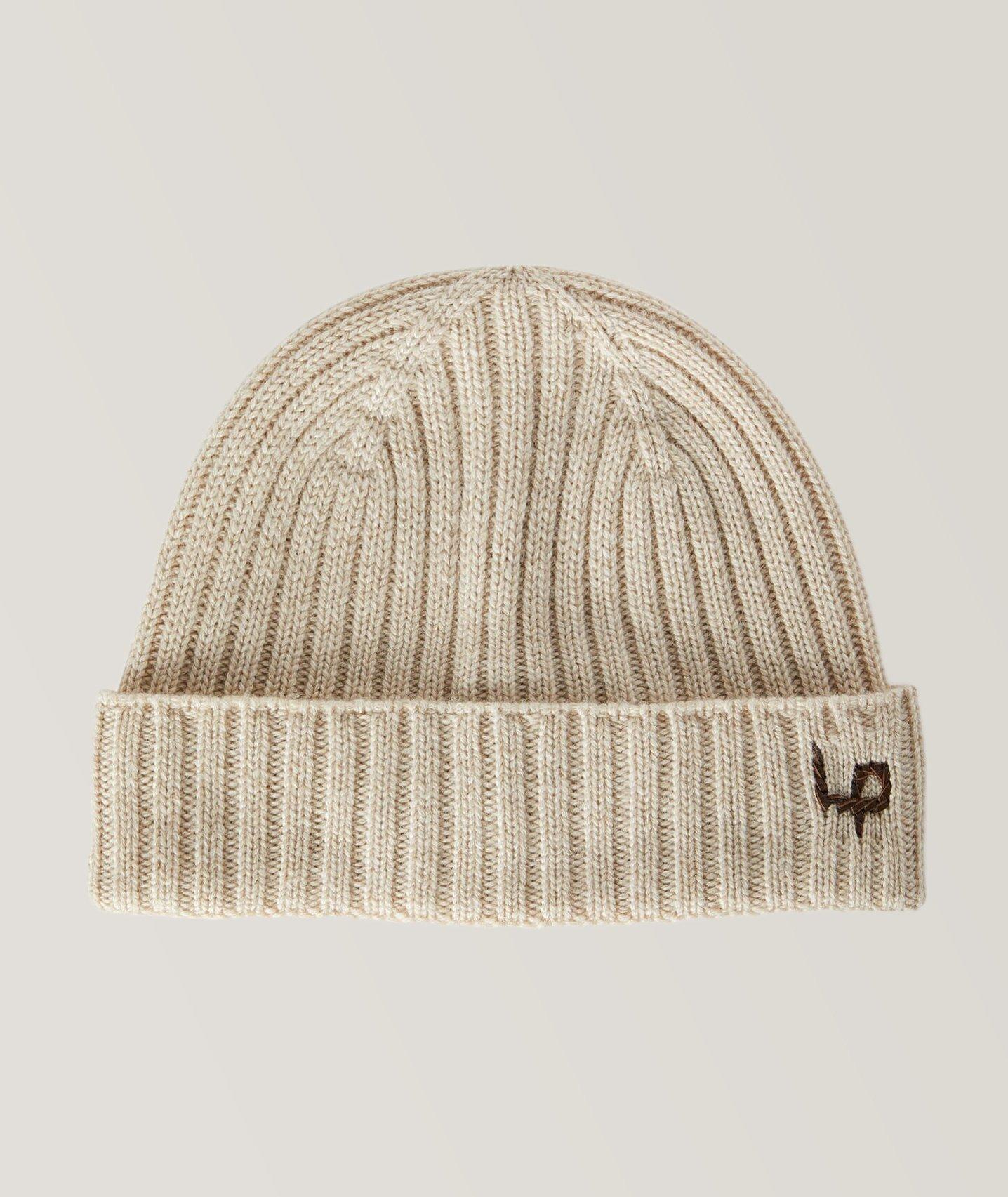 Leather Loop Logo Mélange English Rib Toque  image 0