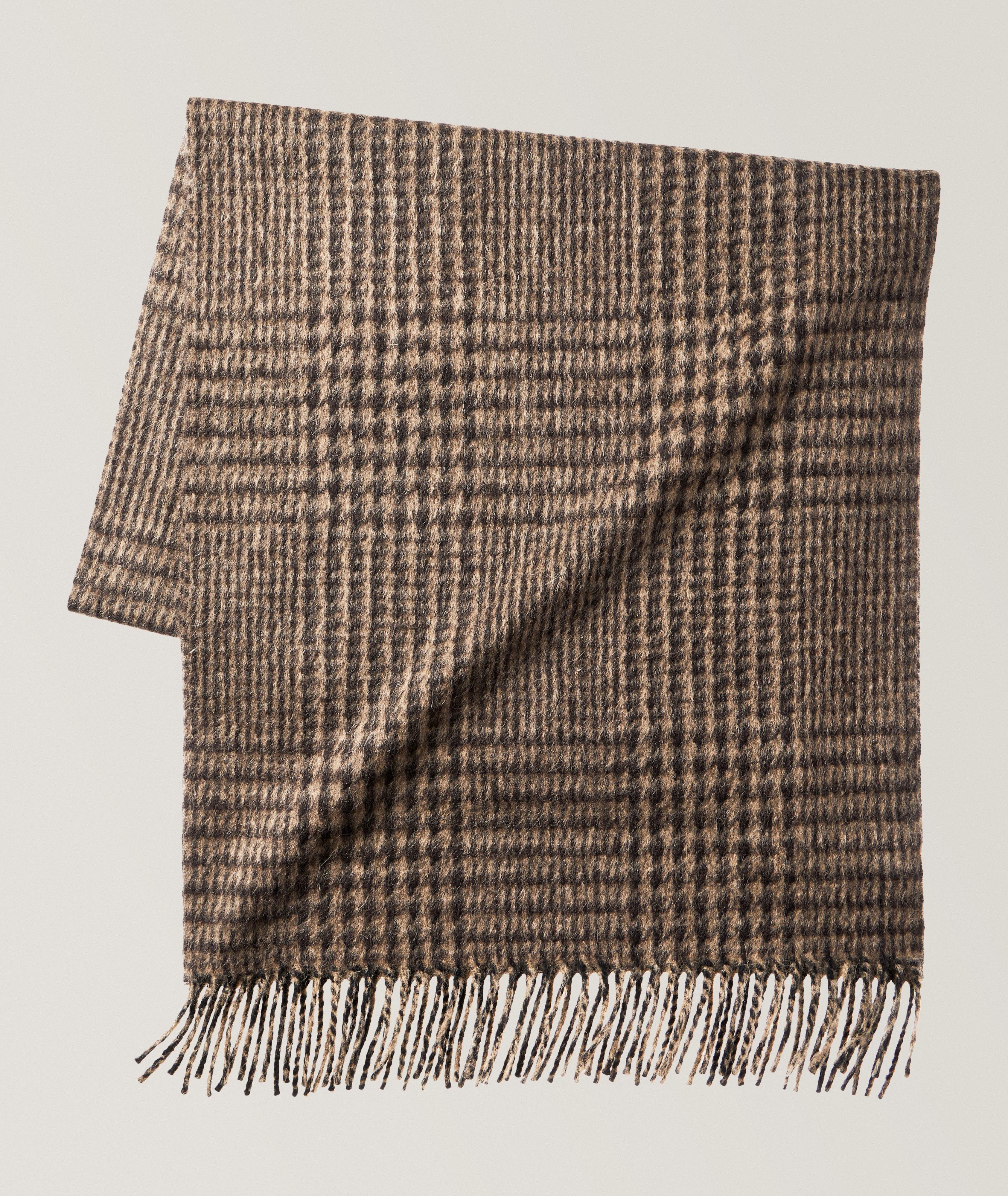 Houndstooth Cashmere, Virgin Wool & Alpaca Wool Scarf image 0