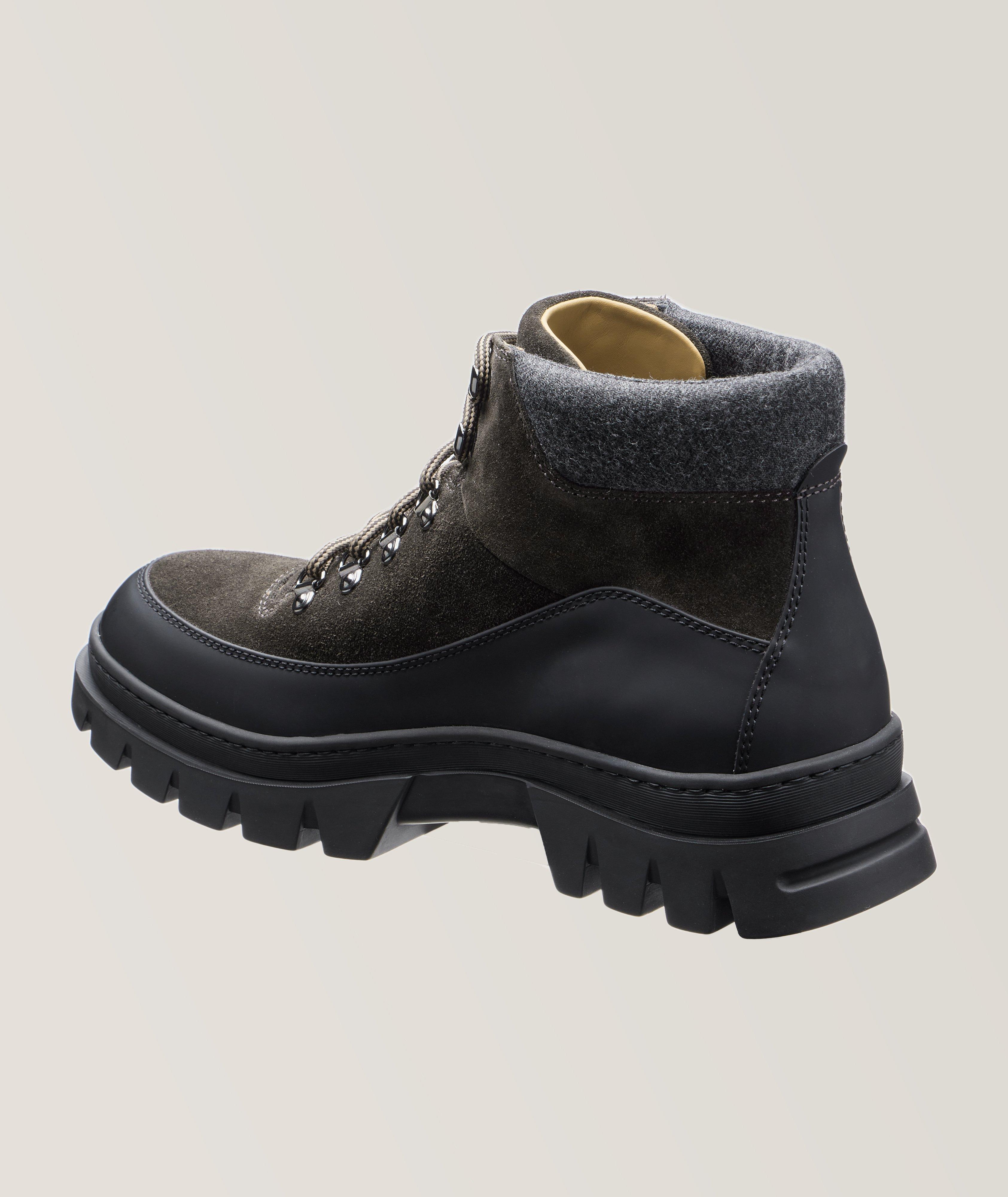 Suede Lace-Up Hiking Boots image 1