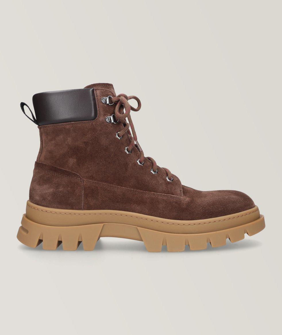 Suede Leather Lace Up Hiker Boots