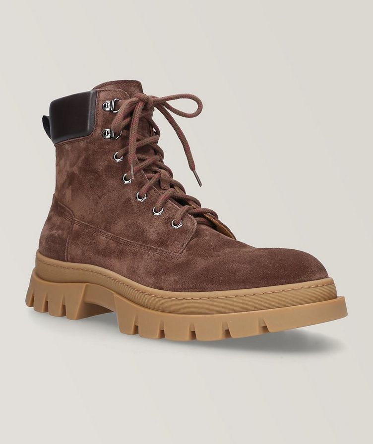 Suede & Leather Lace-Up Hiker Boots image 1