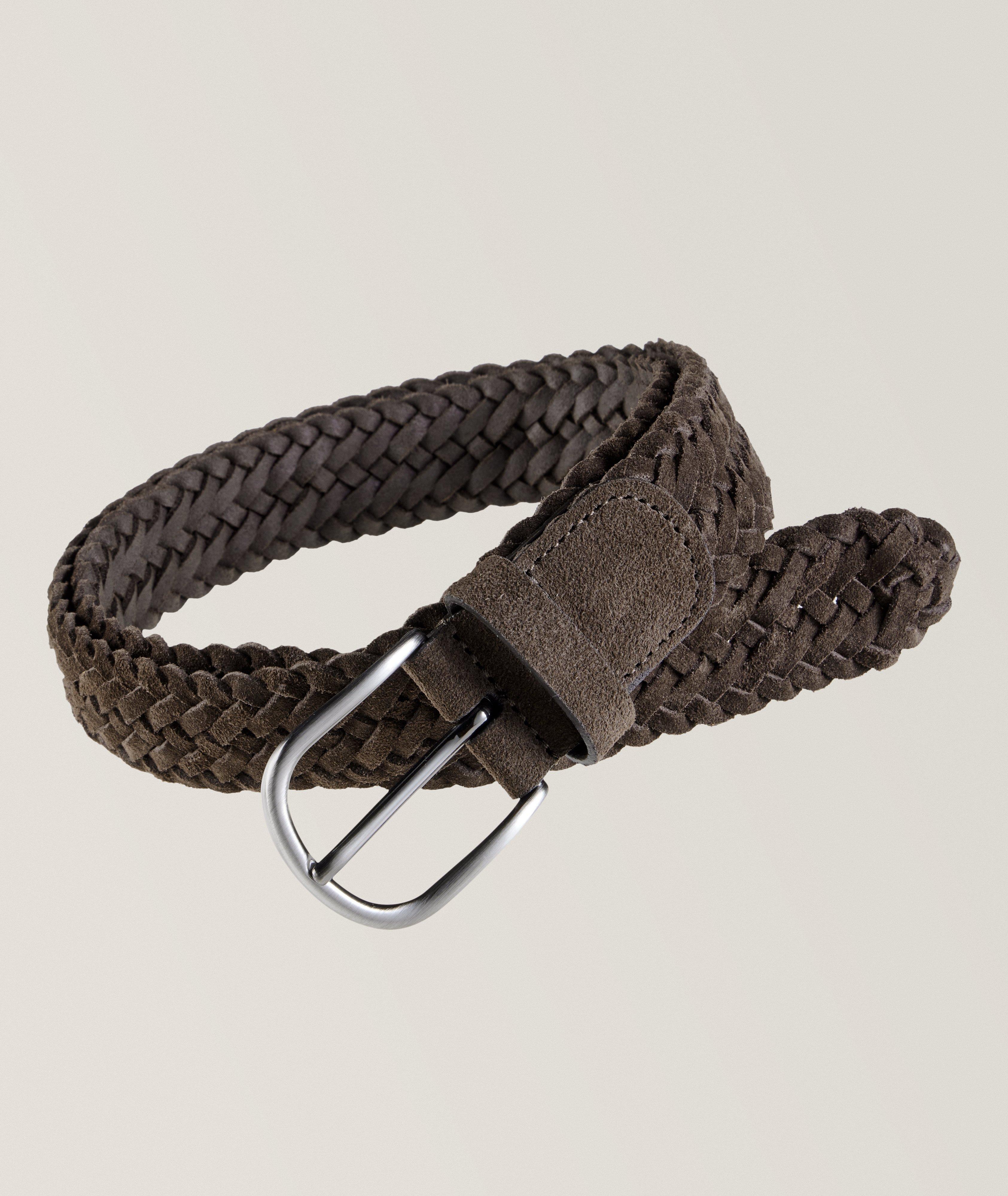 Woven Suede Pin-Buckle Belt image 0