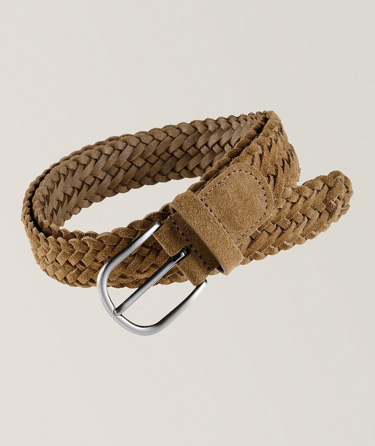 Woven Suede Pin-Buckle Belt image 0