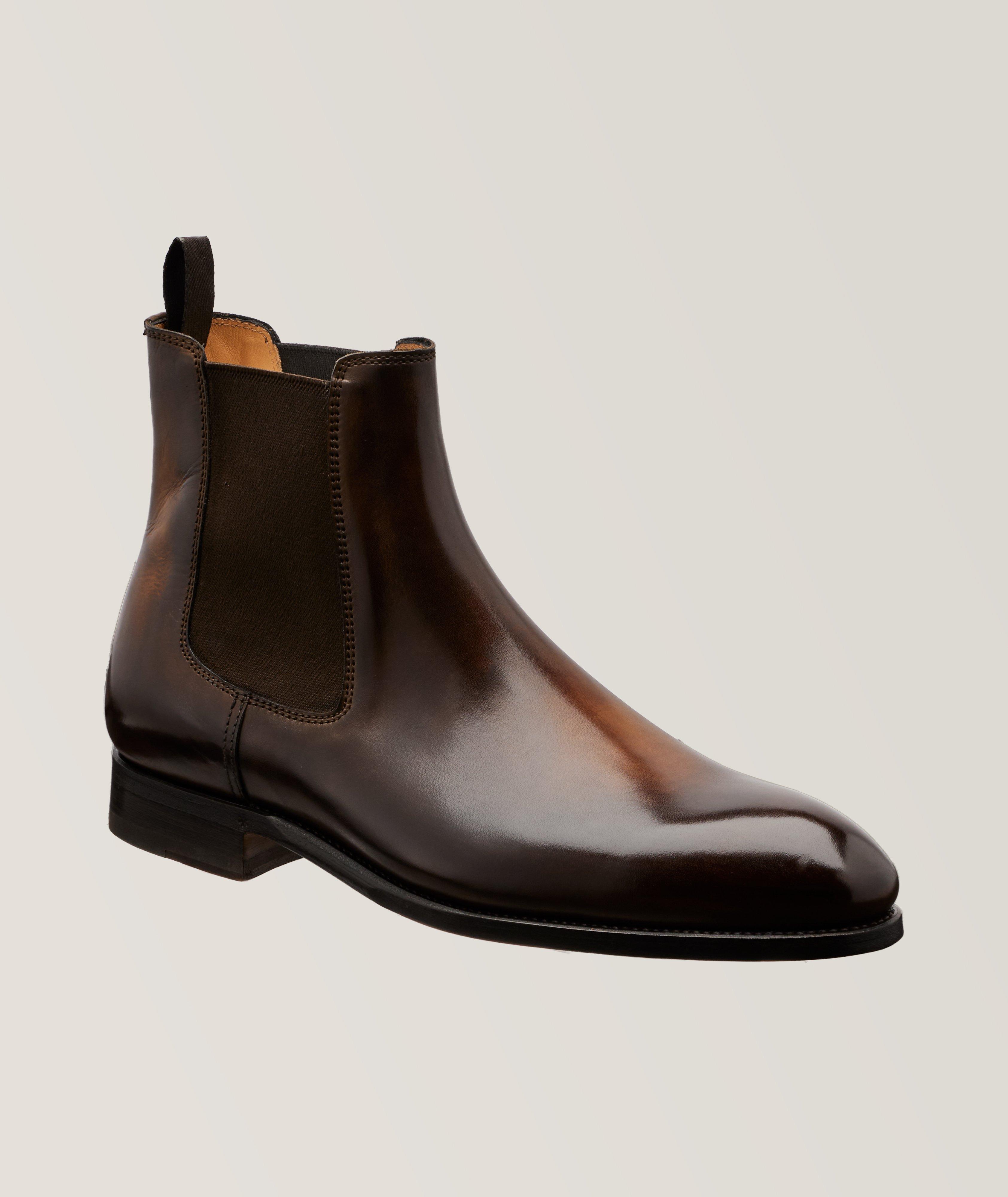 Cavaliere Burnished Leather Chelsea Boots image 0