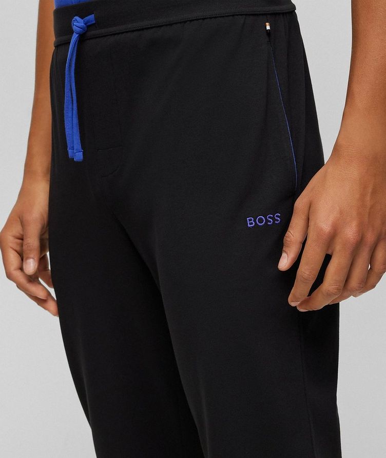 Embroidered Logo Stretch Cotton Trackpants image 3