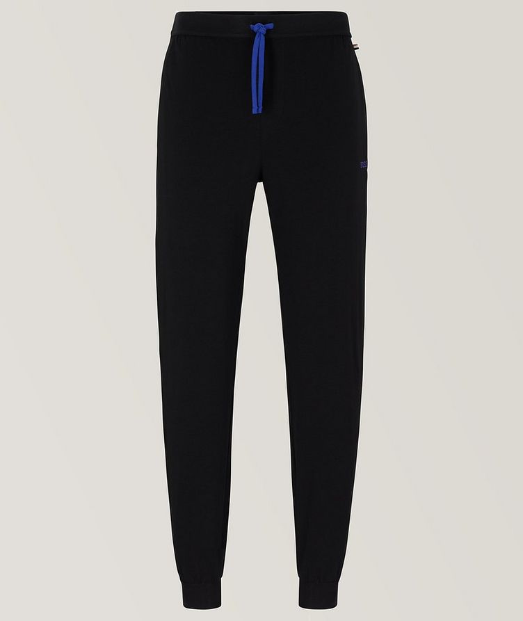 Embroidered Logo Stretch Cotton Trackpants image 0