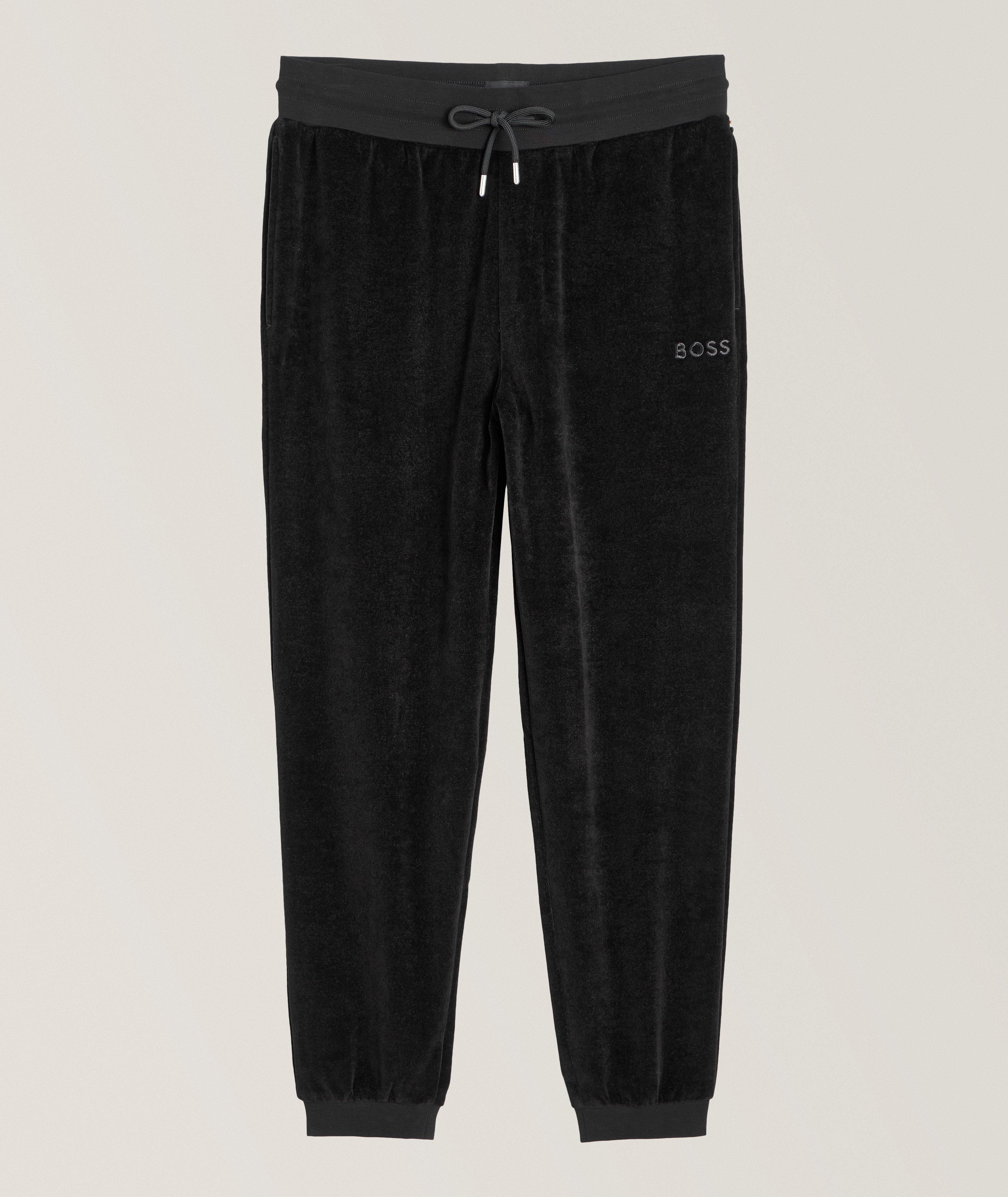 Black Velour Track Pants, Sweatpants