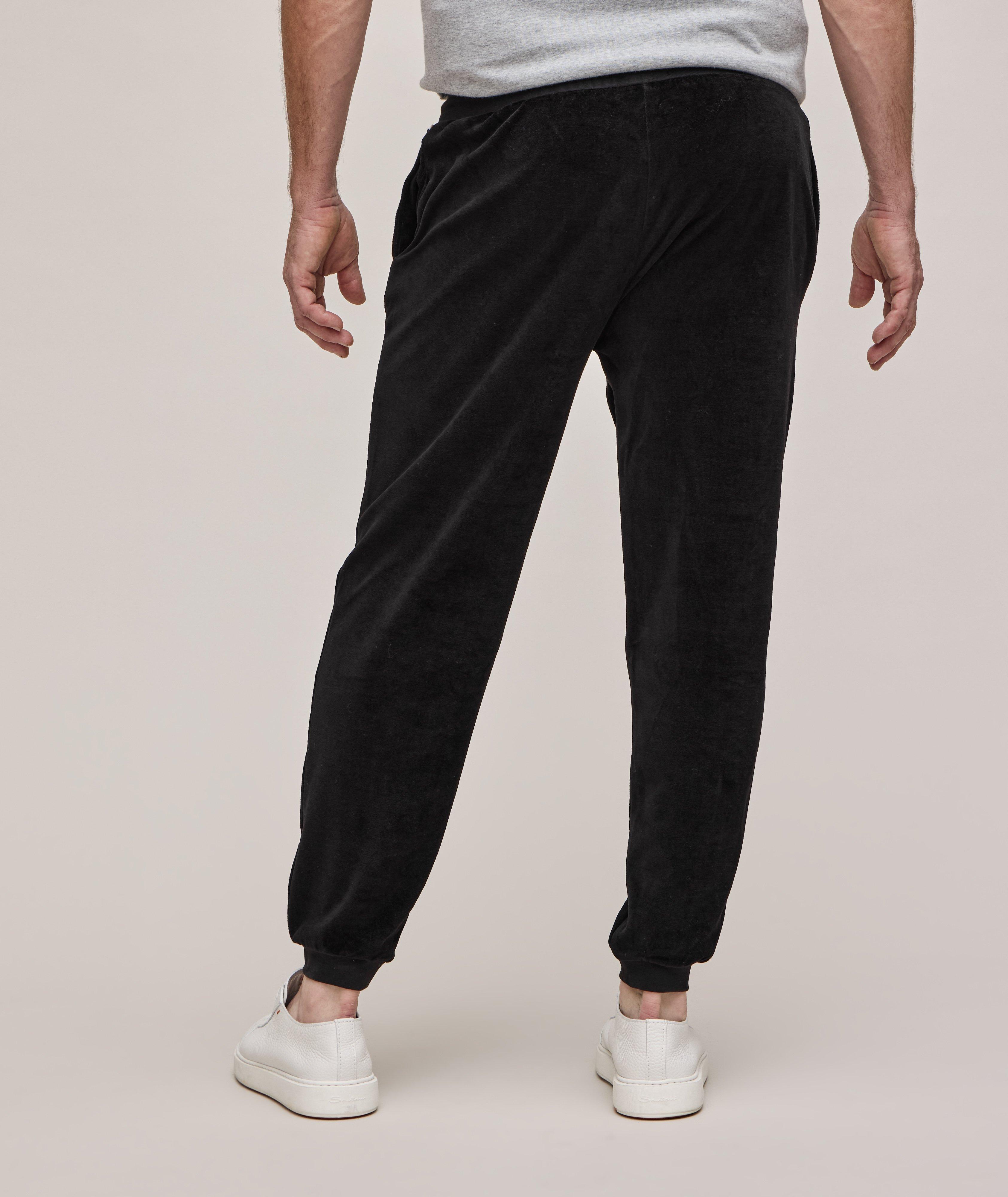 Hugo Boss Cotton-Blend Velour Trackpants, Sleepwear