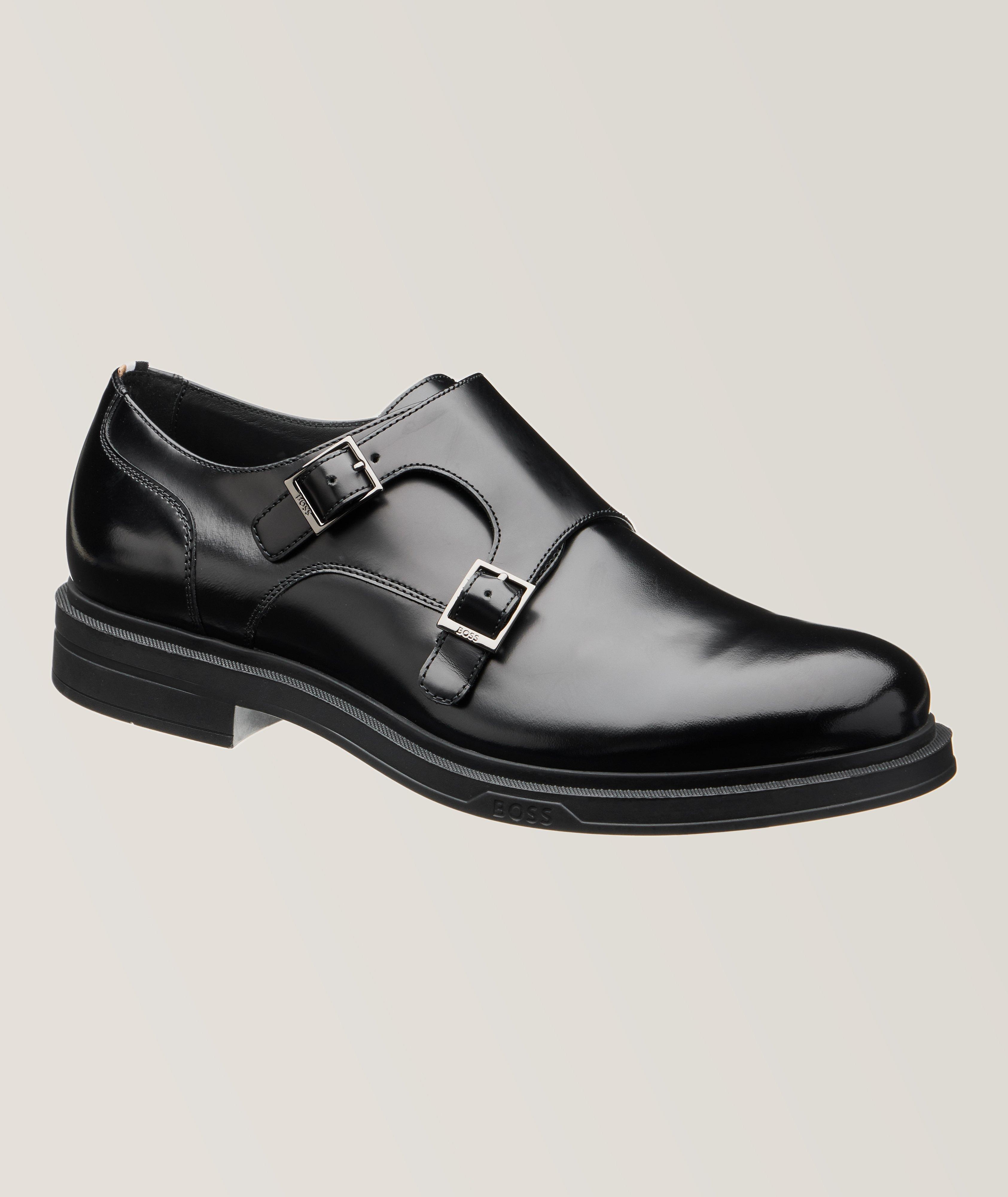 Hugo boss monk hot sale strap shoes