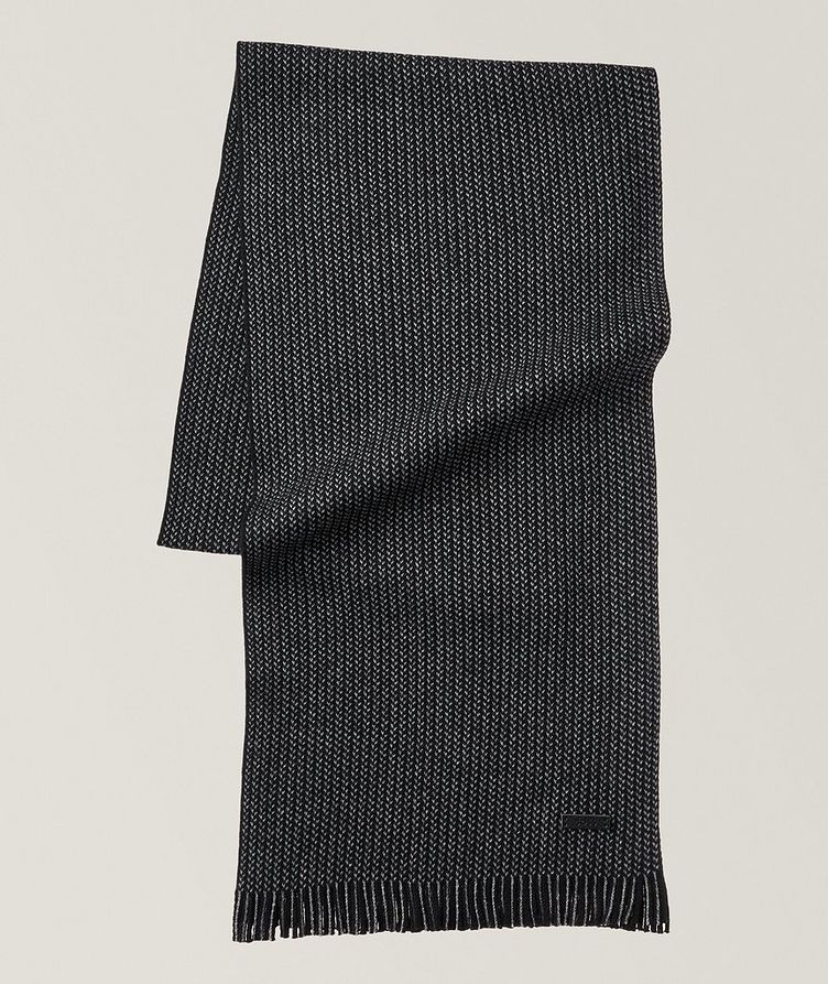 Raschel Knit Cotton-Wool Scarf & Beanie Gift Set image 1