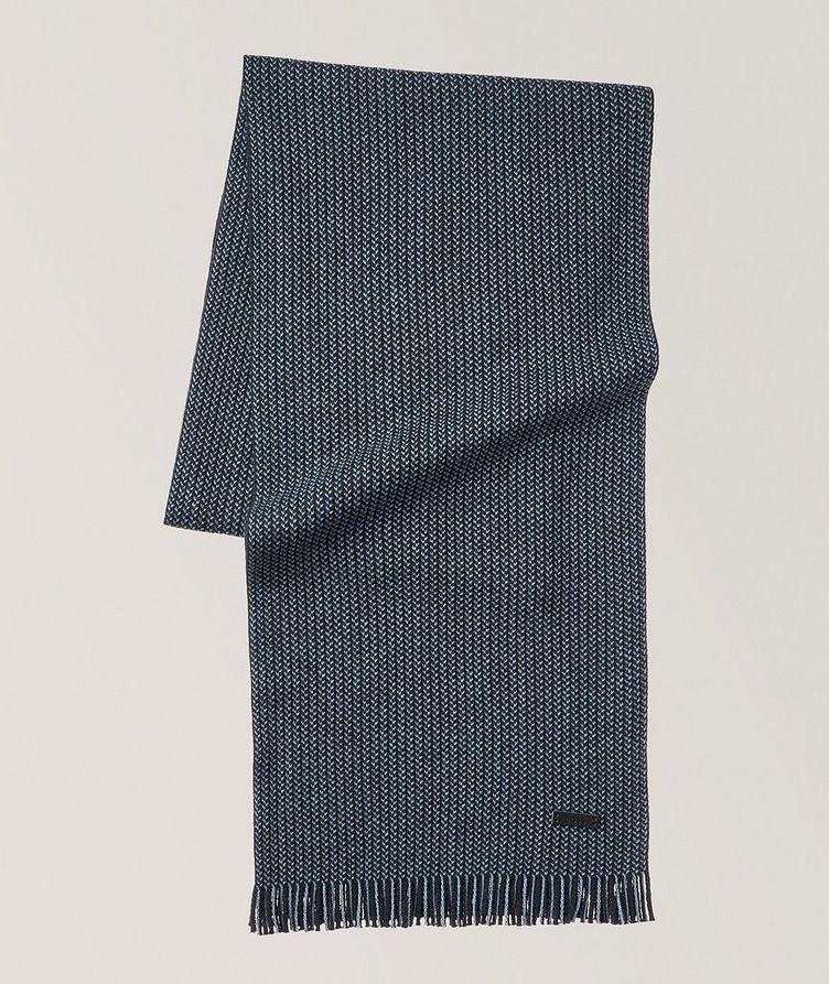 Raschel Knit Cotton-Wool Scarf & Beanie Gift Set image 1