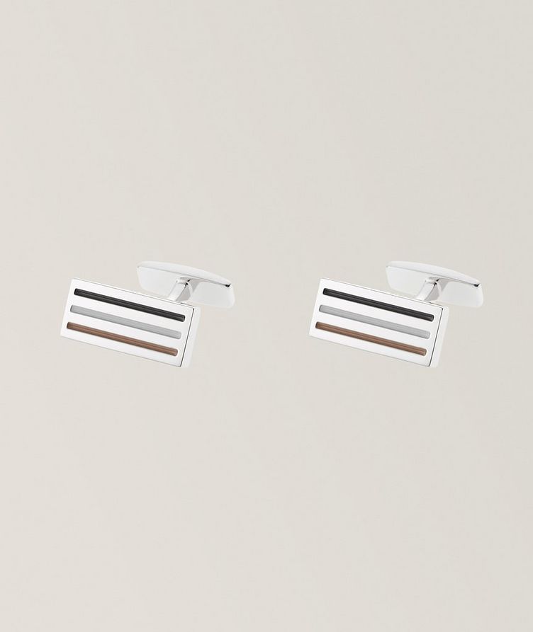 Iconic Stripes Rectangular Cufflinks image 0