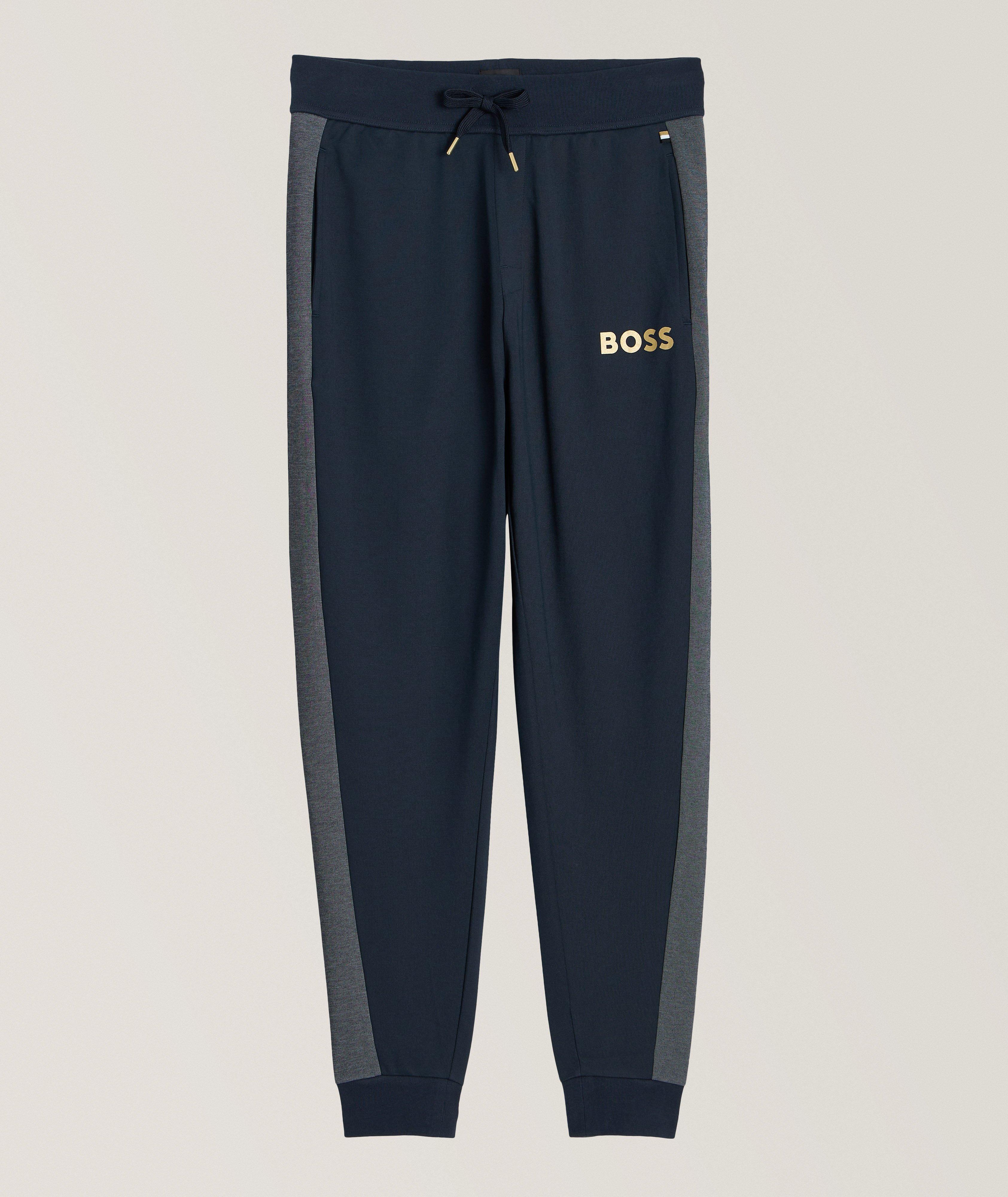 BOSS Contrast Panel Mix & Match Terry Cotton Trackpants, Sleepwear