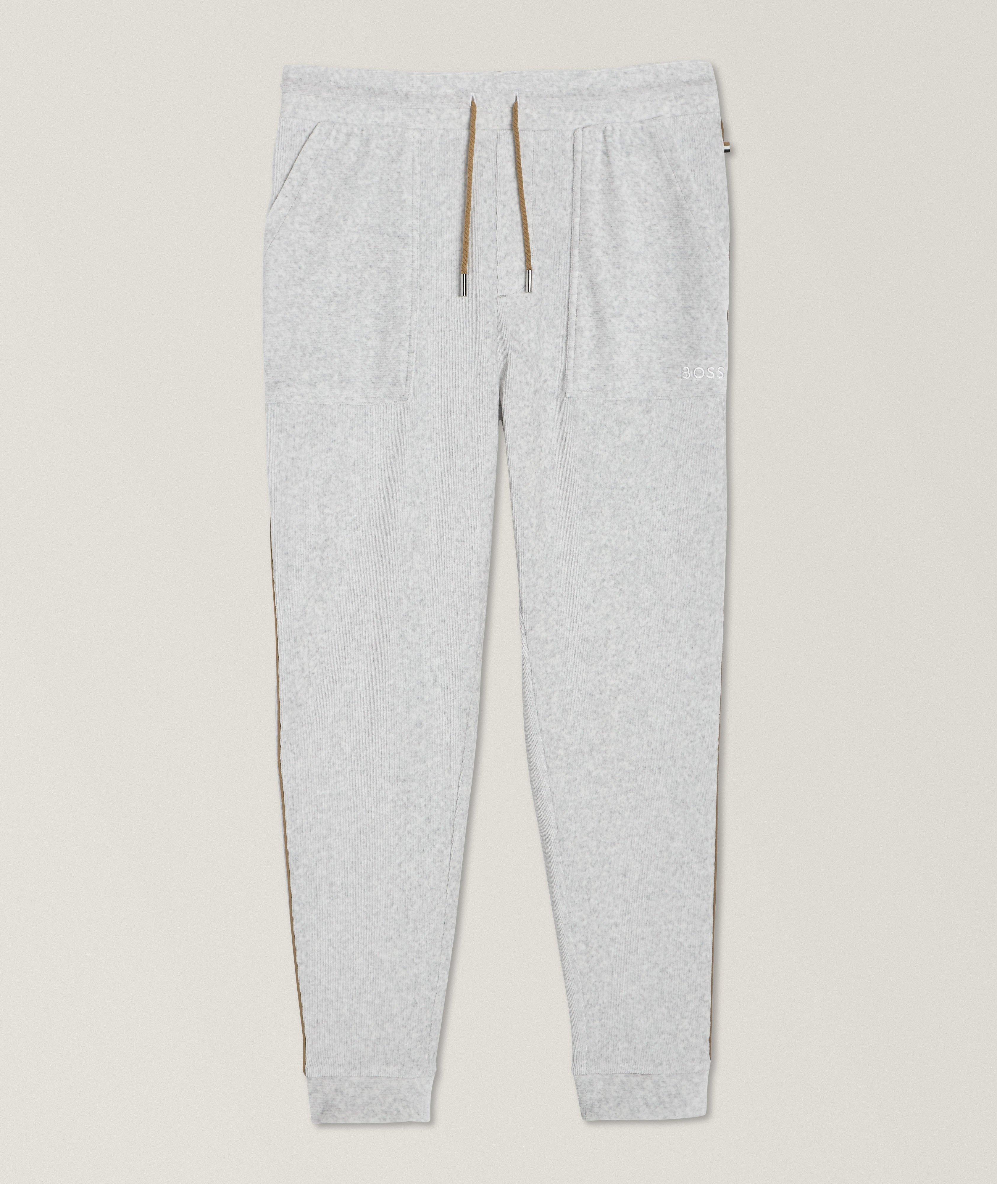 Boss velour cuffed track pants hot sale