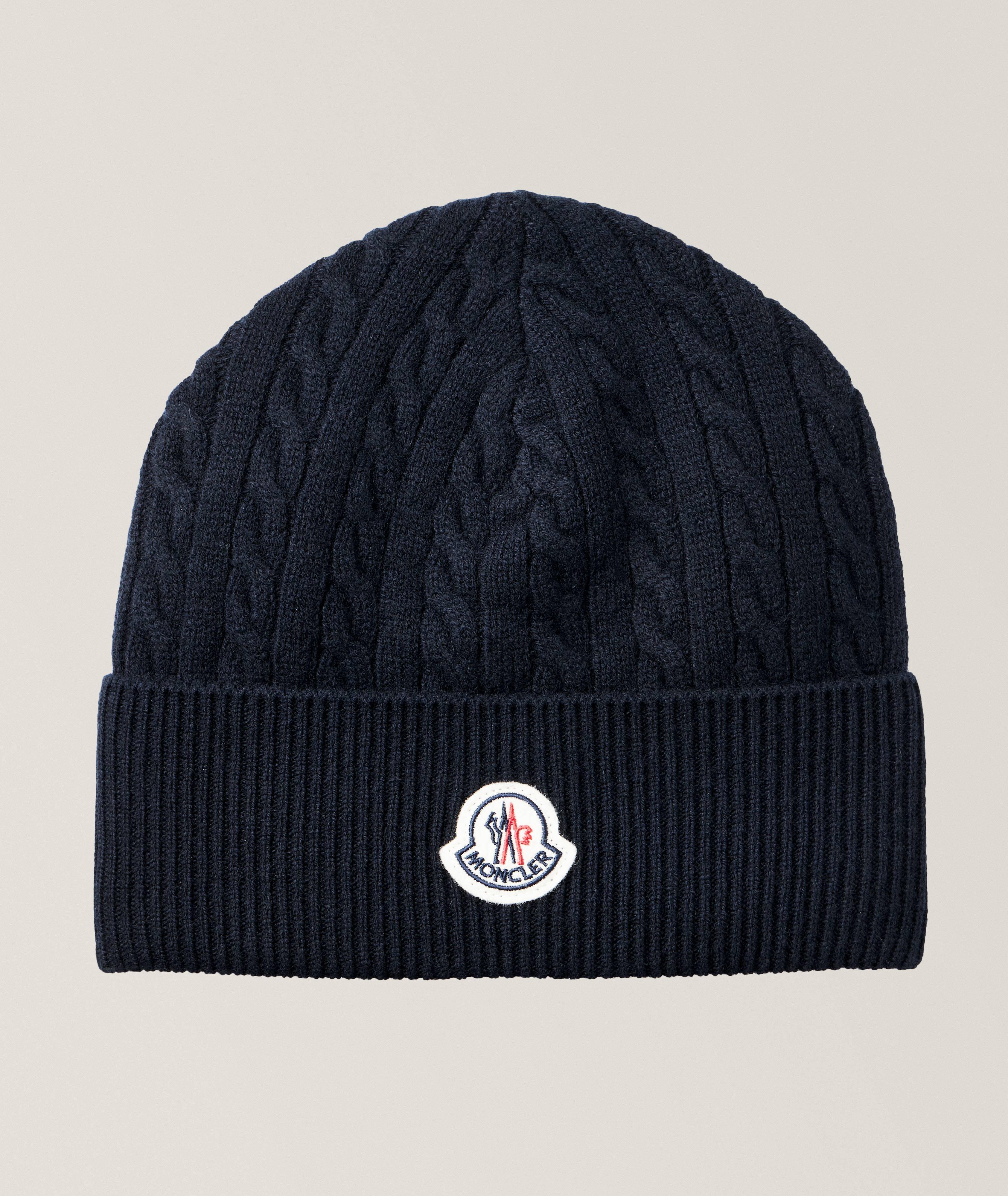 Moncler Ribbed Wool-Cashmere Beanie 