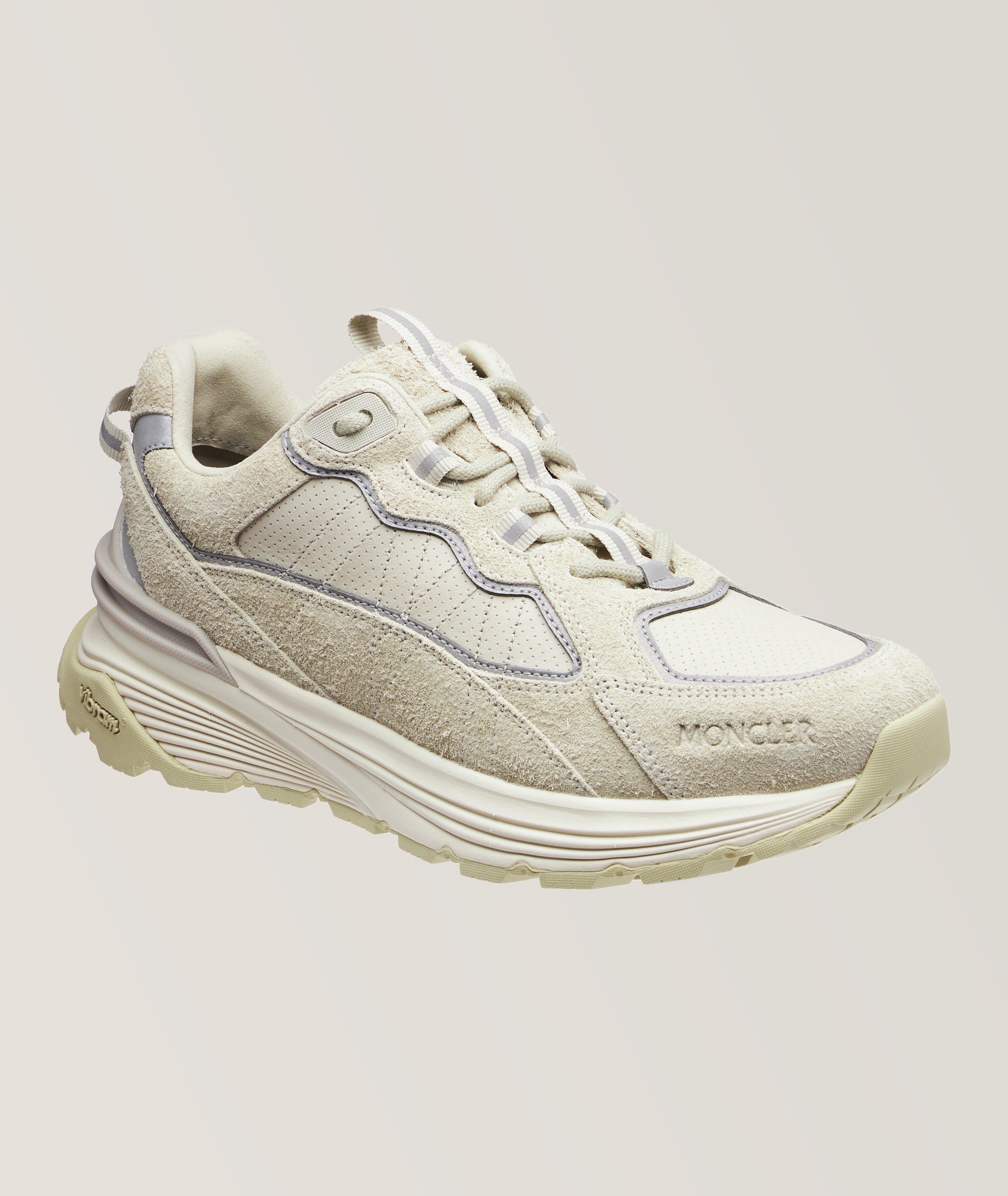 Moncler suede shop mesh runner