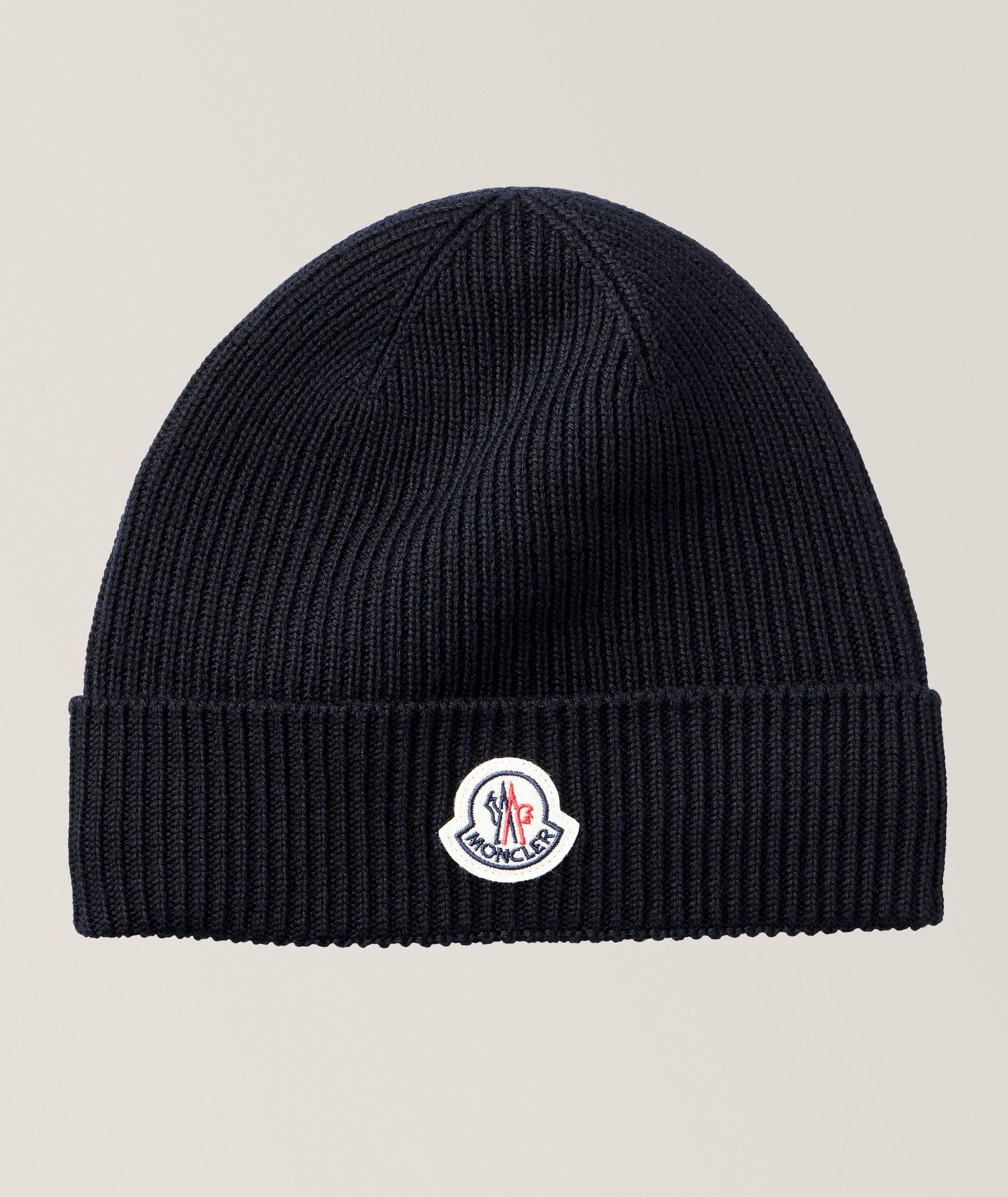 Moncler Berretto Tricot Patch Logo Virgin Wool Toque | Hats | Harry Rosen