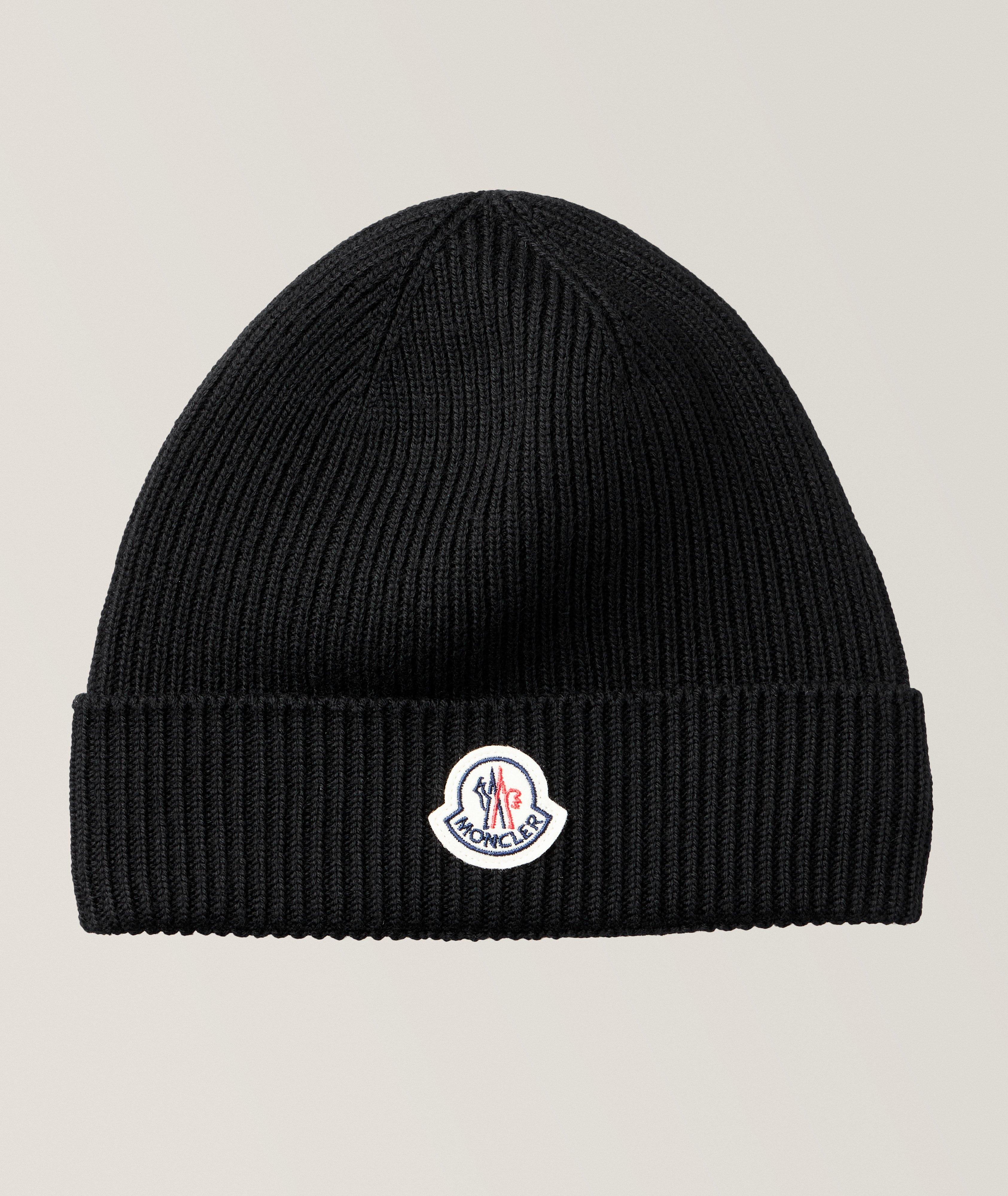Moncler Berretto Tricot Patch Logo Virgin Wool Toque | Hats