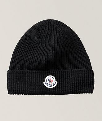 Moncler Berretto Tricot Patch Logo Virgin Wool Toque