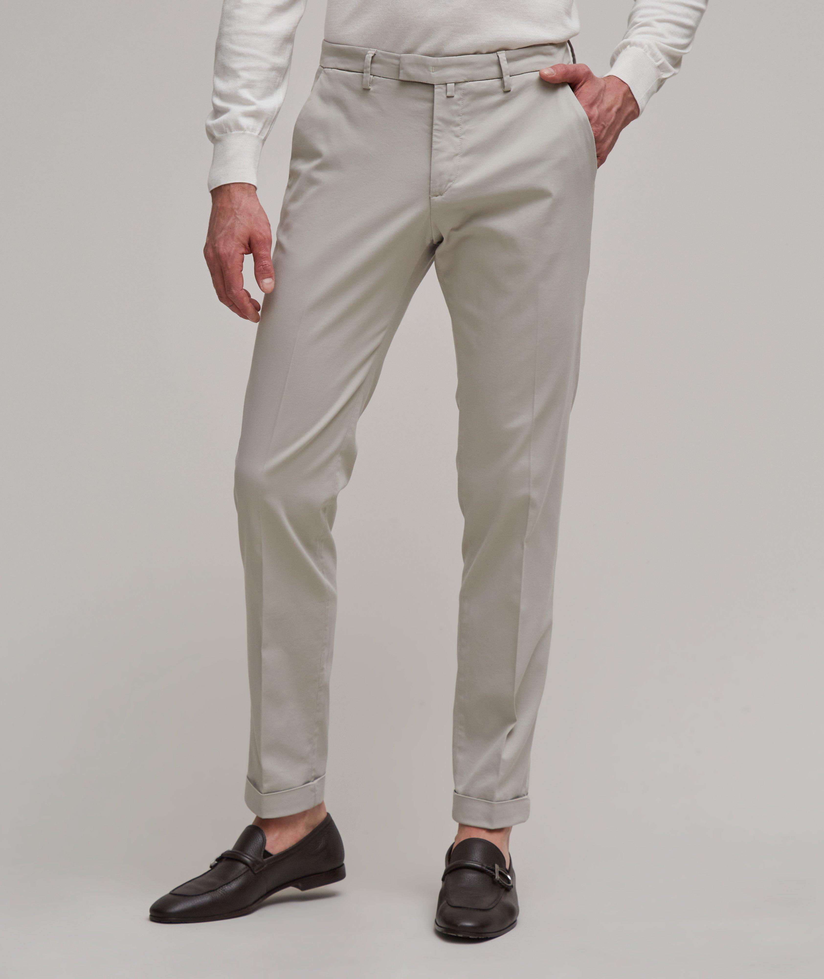 Slim Fit Cotton-Stretch Pants image 1