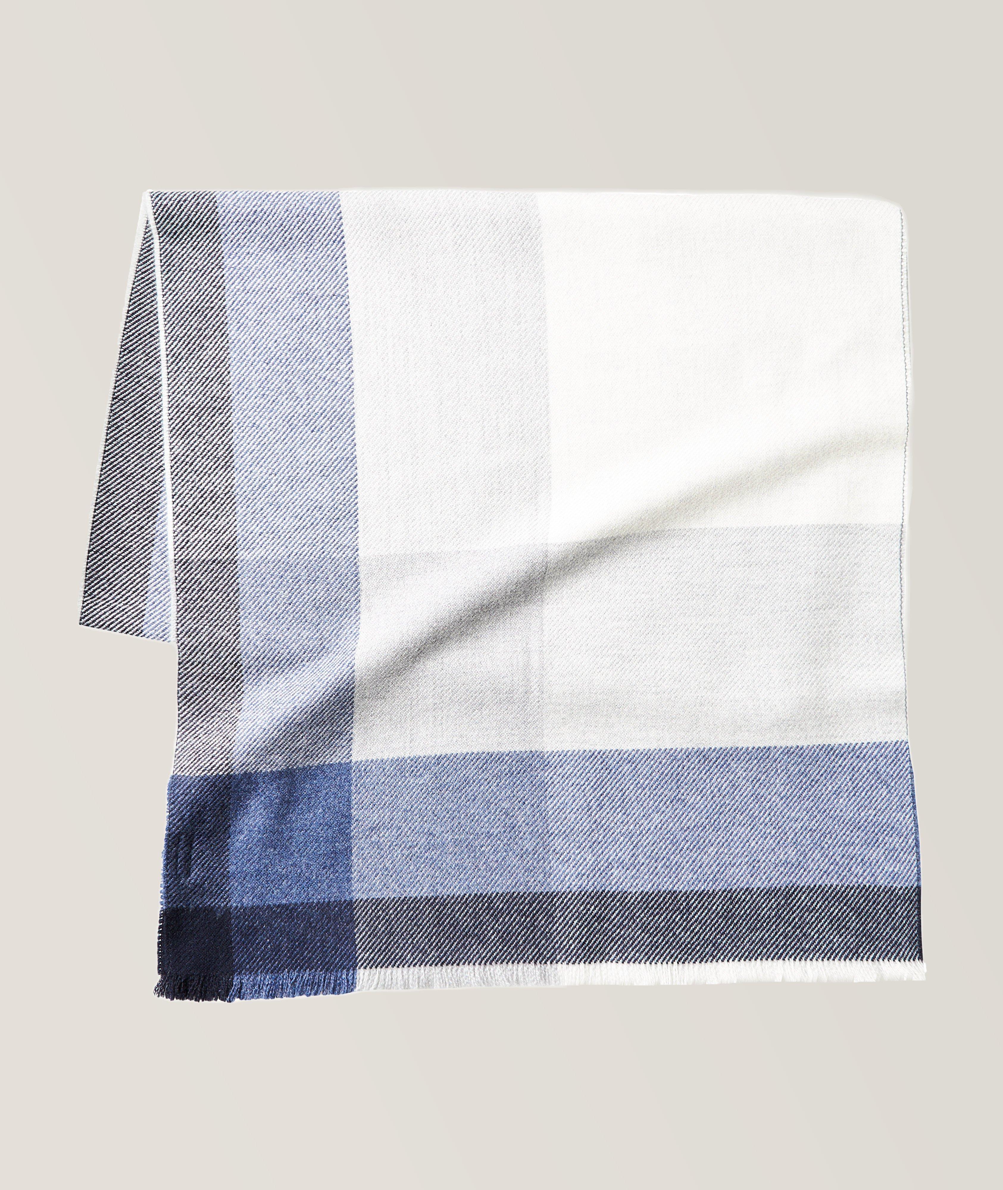 Wool-Cashmere Blend Panelled Scarf image 0