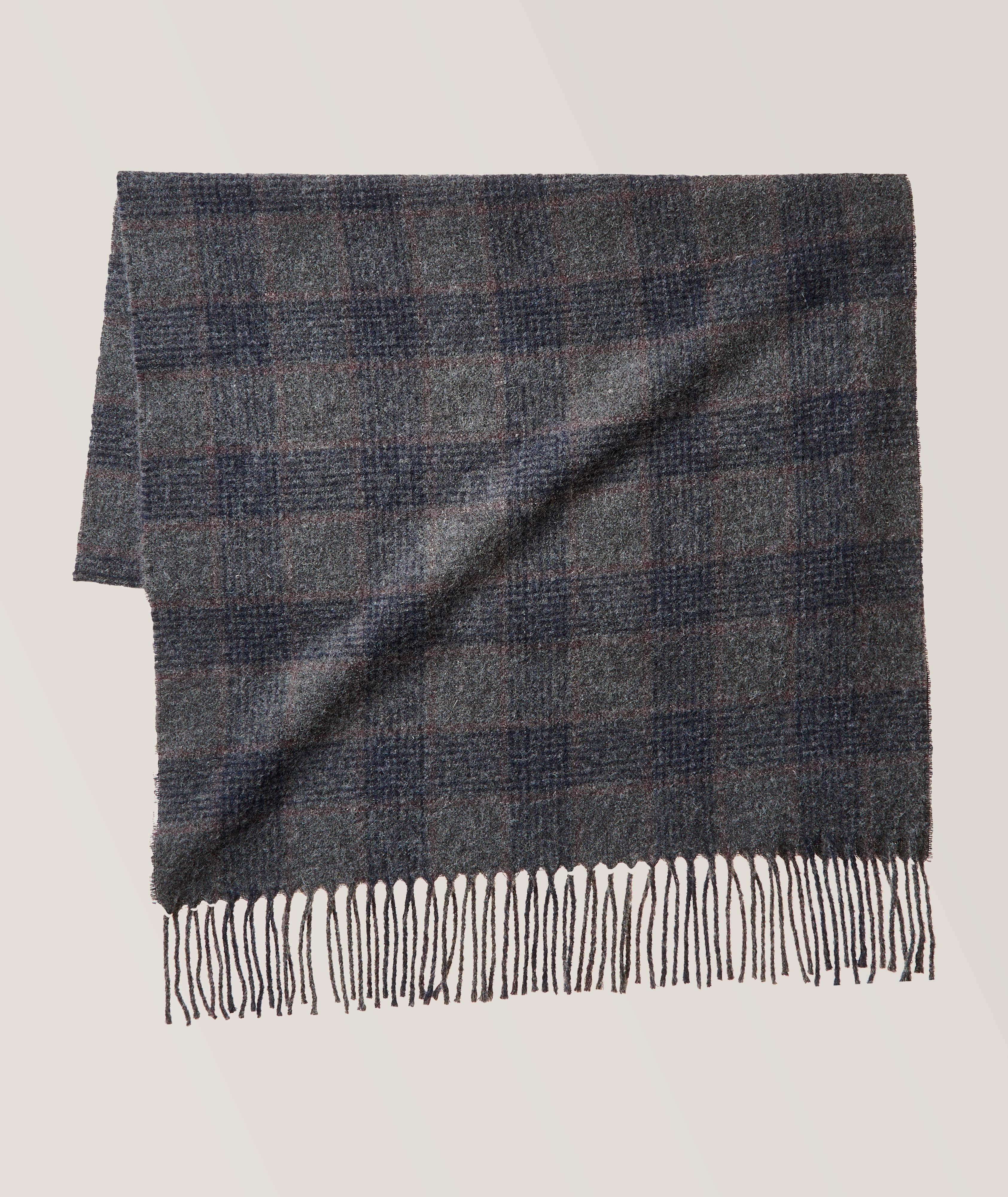 Boiled Wool Glen Check Scarf image 0