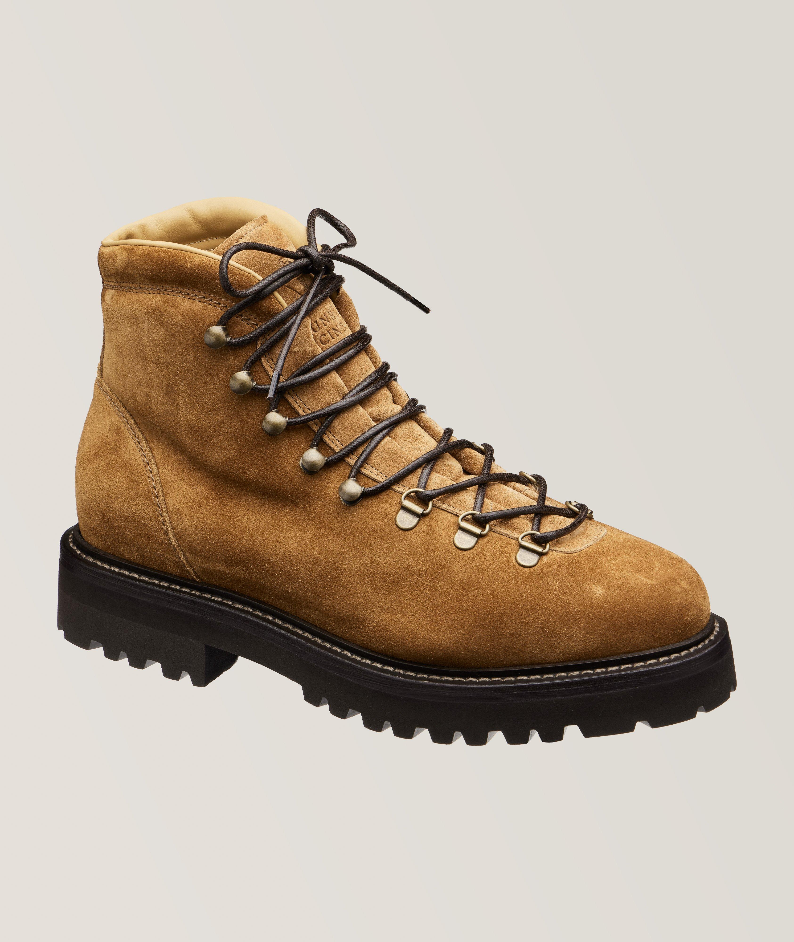 Mens suede hiking on sale boots