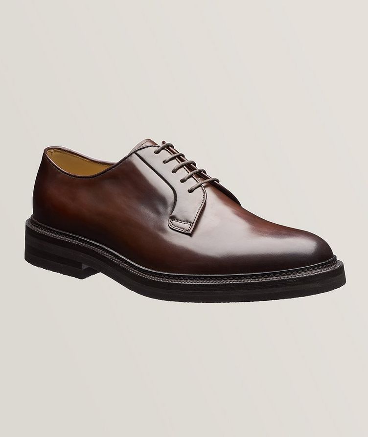Polished Leather Lace Up Derbies image 0