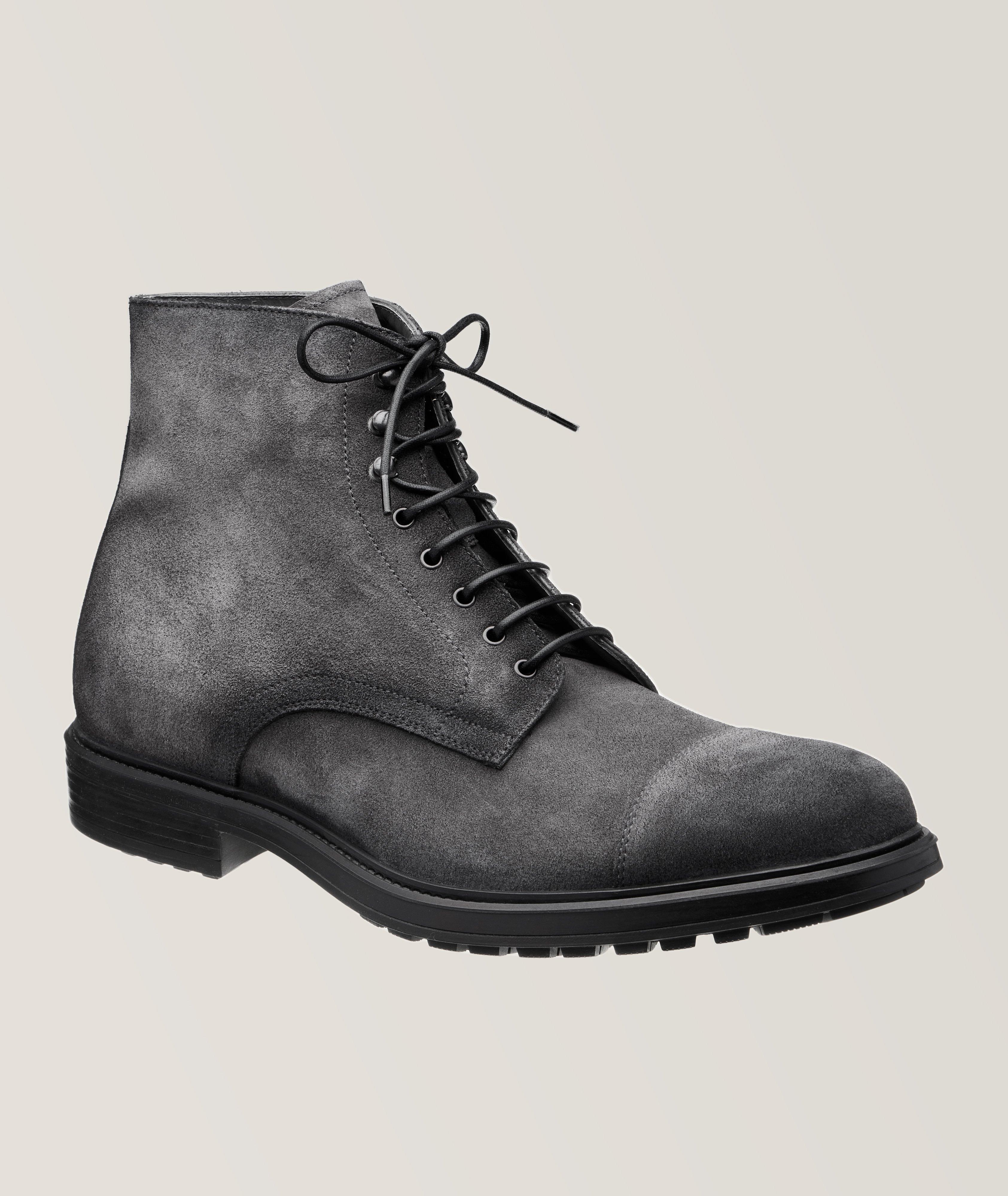 To Boot New York Burkett Suede Captoe Boots