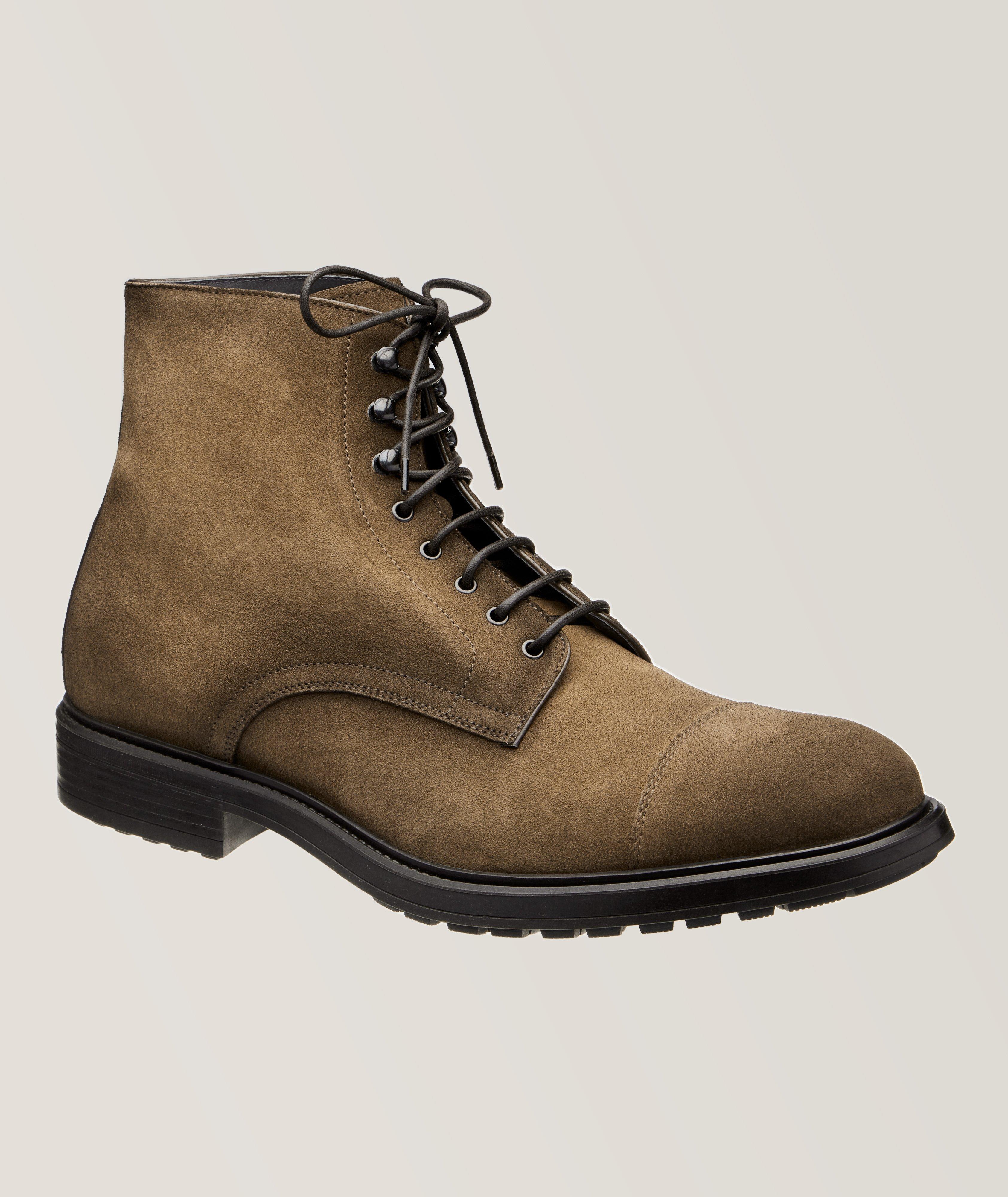 Burkett Suede Captoe Boots image 0