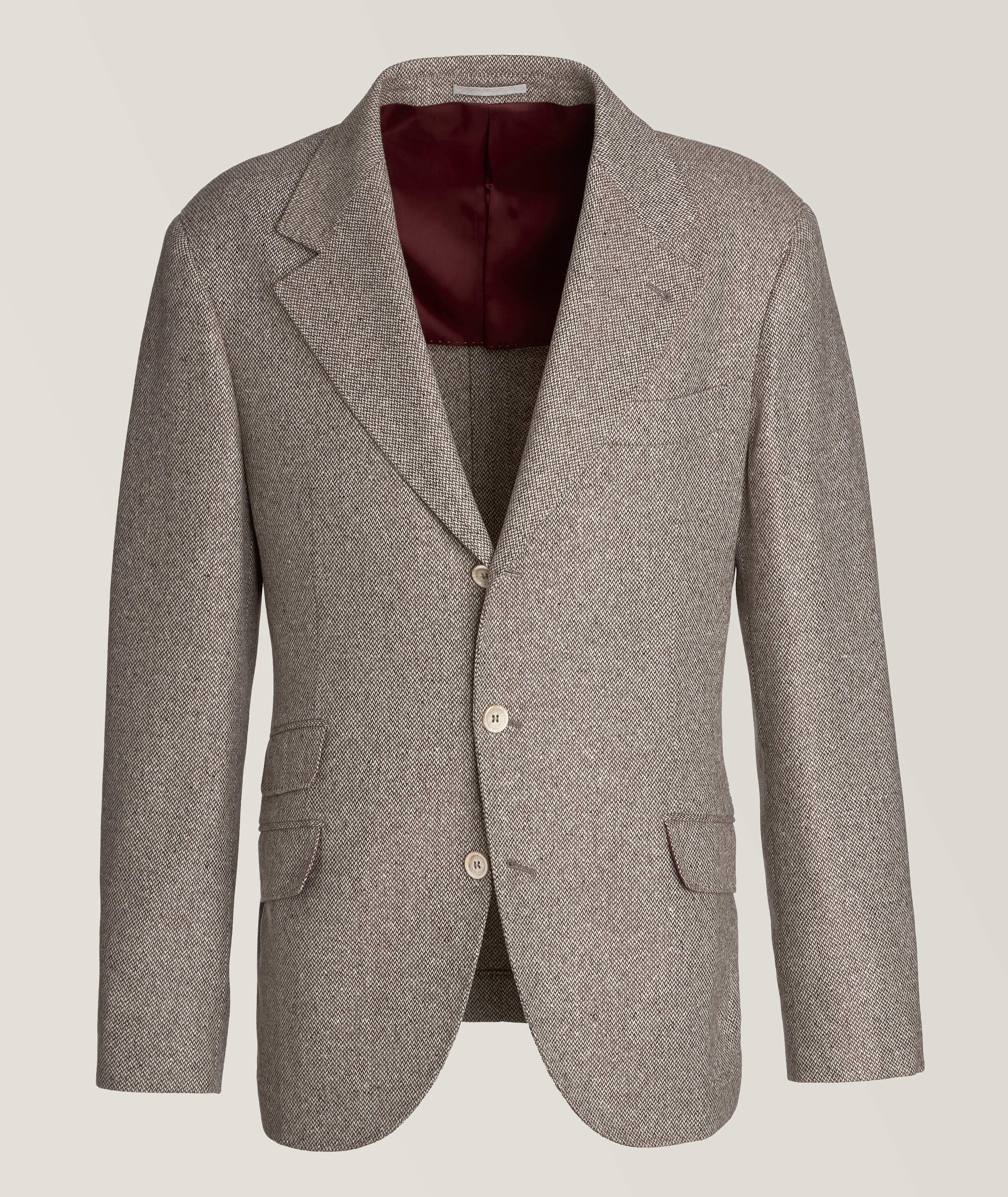 Wool & Cashmere Herringbone Jacket
