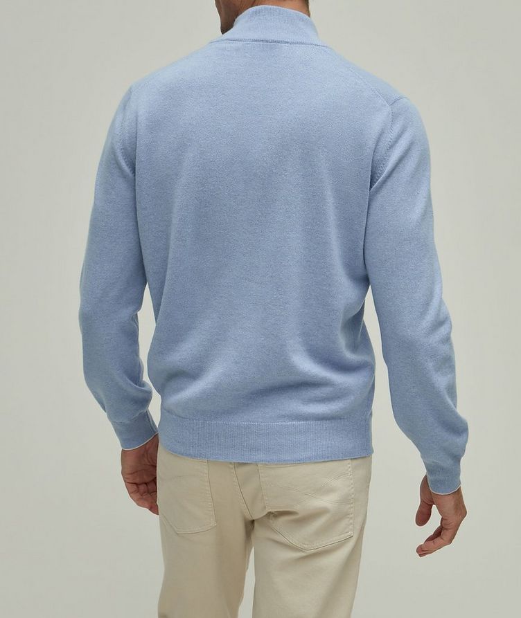 Cashmere Quarter-Zip Mock Neck Sweater image 2