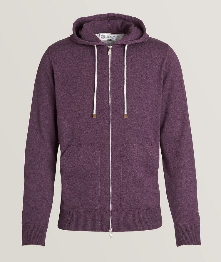 Cashmere Full-Zip Hooded Sweater image 0