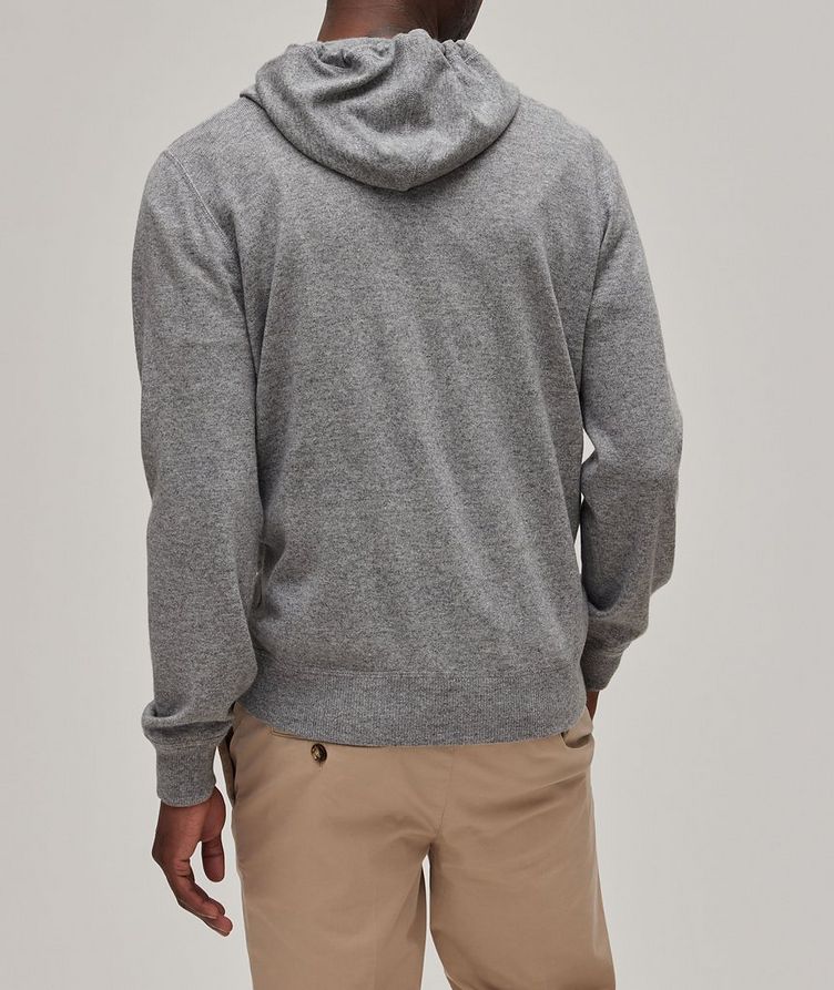 Ribbed Cashmere Pullover Hooded Sweater image 2