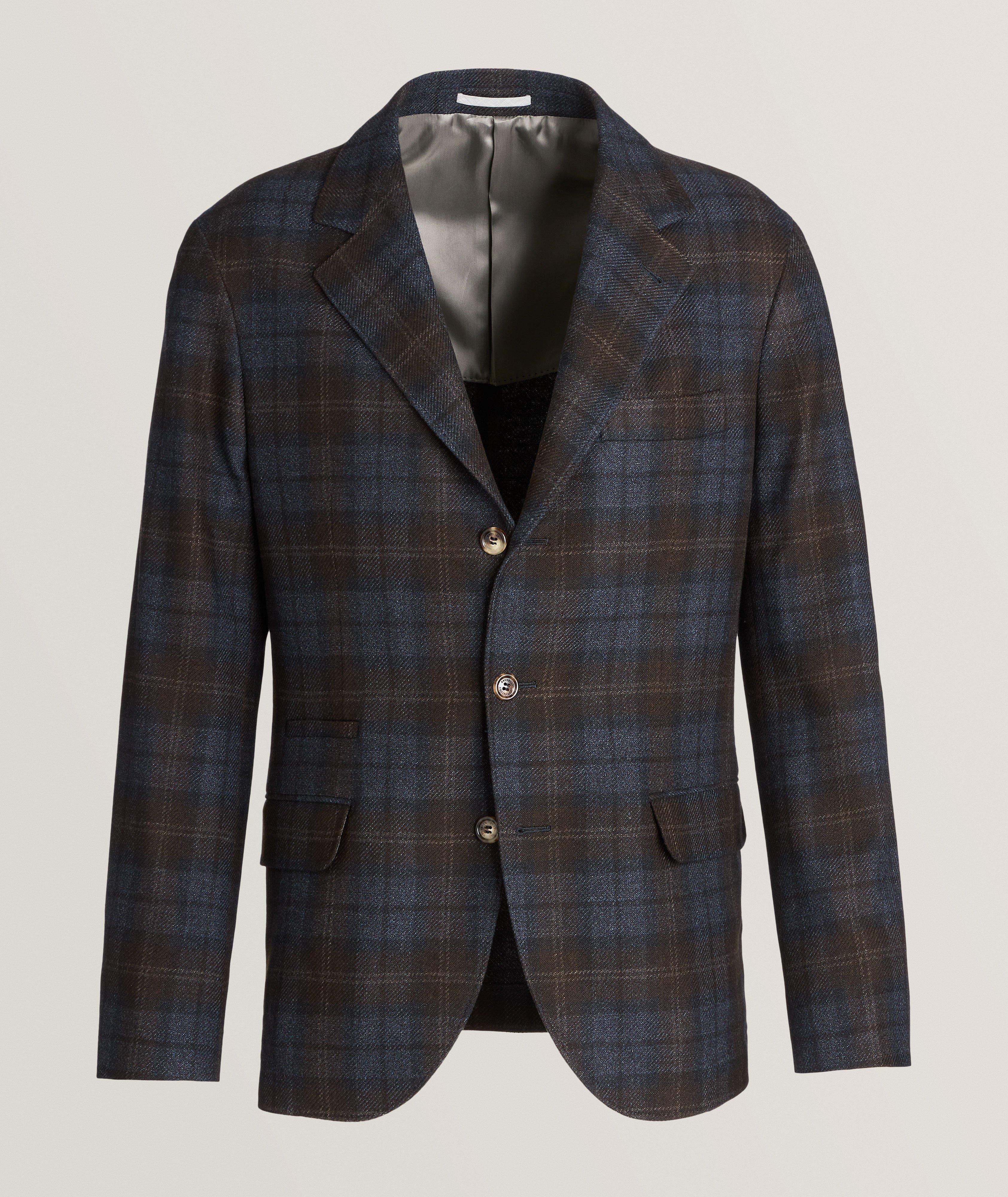 Plaid Wool, Cashmere & Silk Sport Jacket image 0
