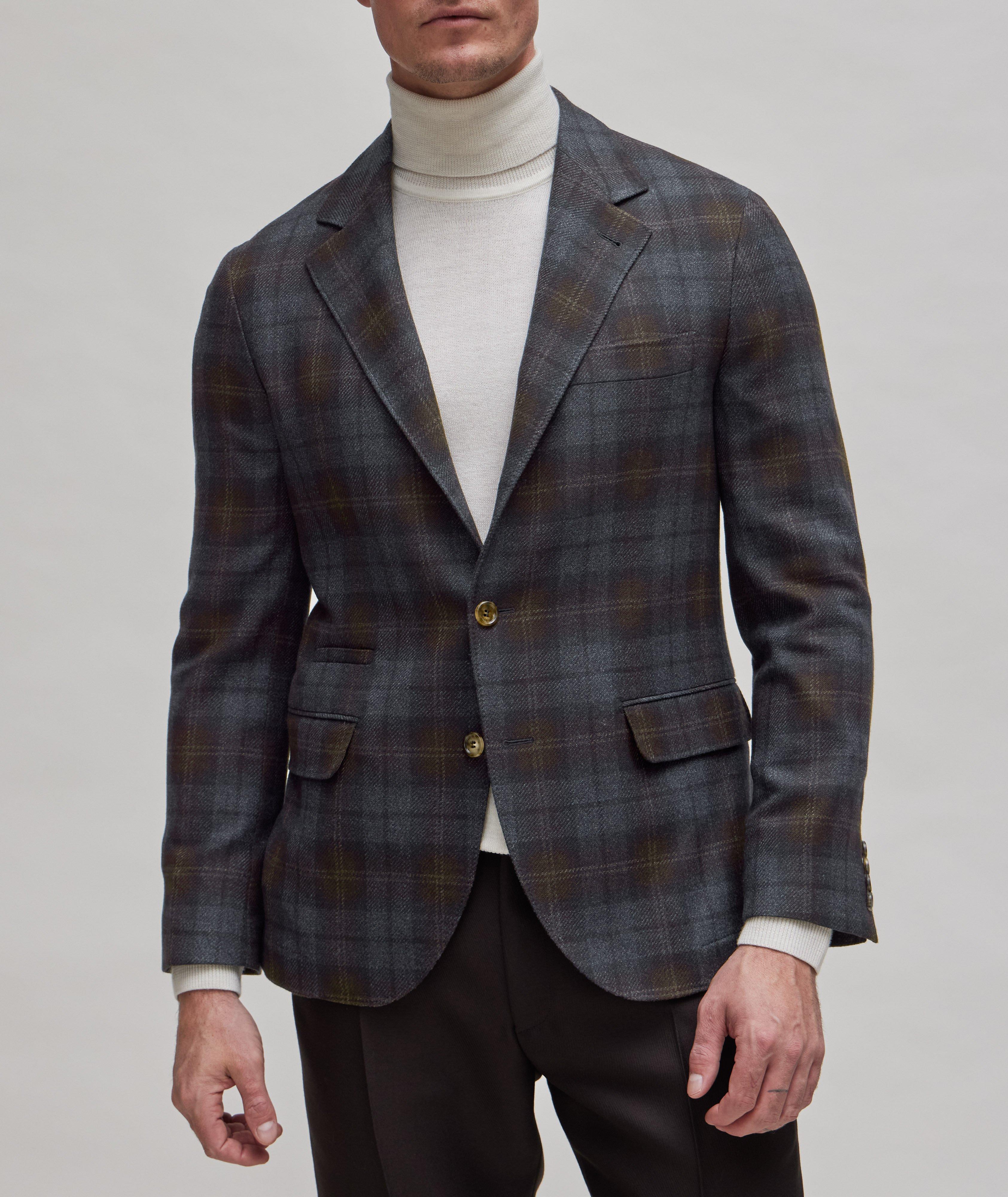 Plaid Wool, Cashmere & Silk Sport Jacket image 1