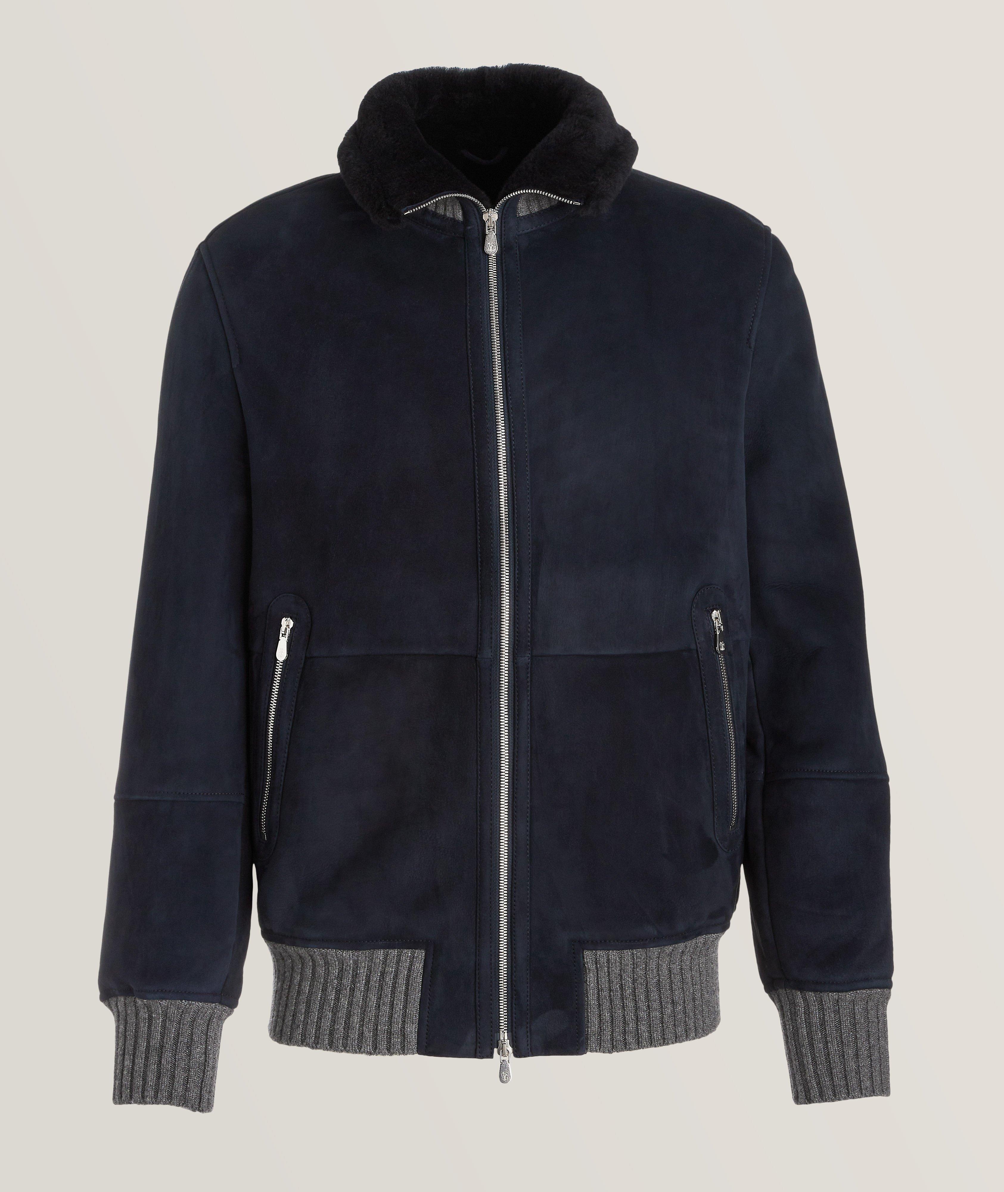 Brunello Cucinelli Suede Sheepskin Leather Jacket 