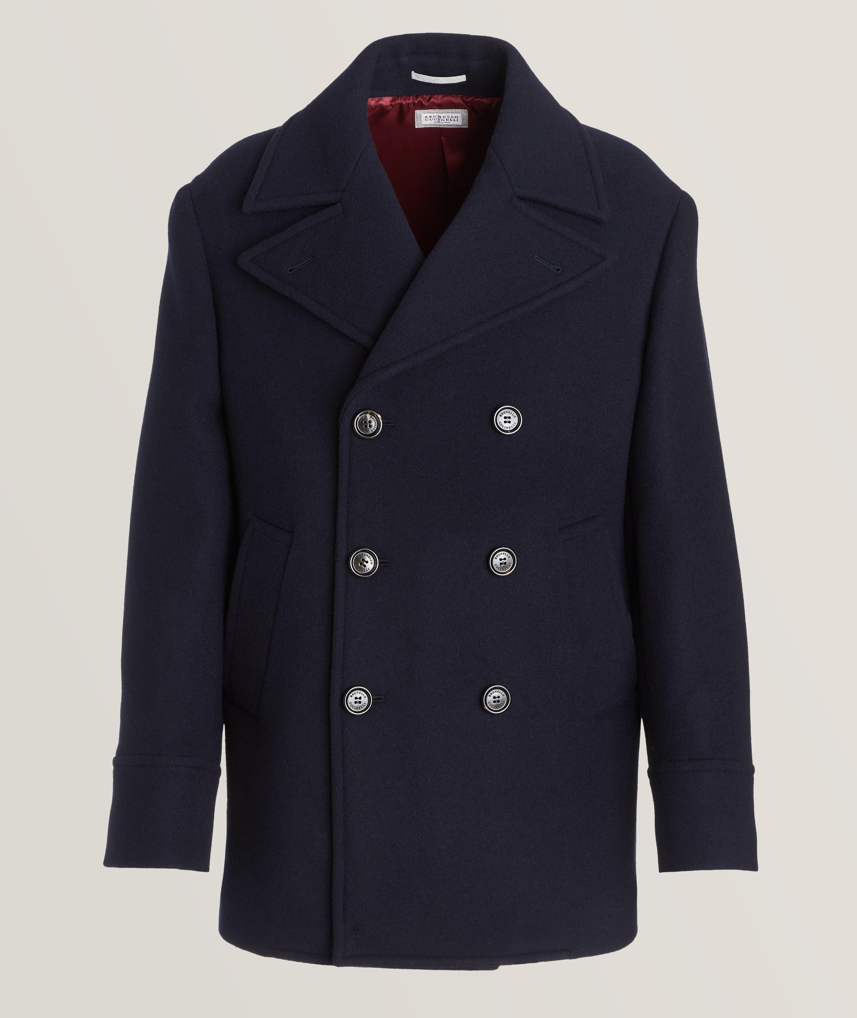 Wool-Cashmere Double Breasted Pea Coat