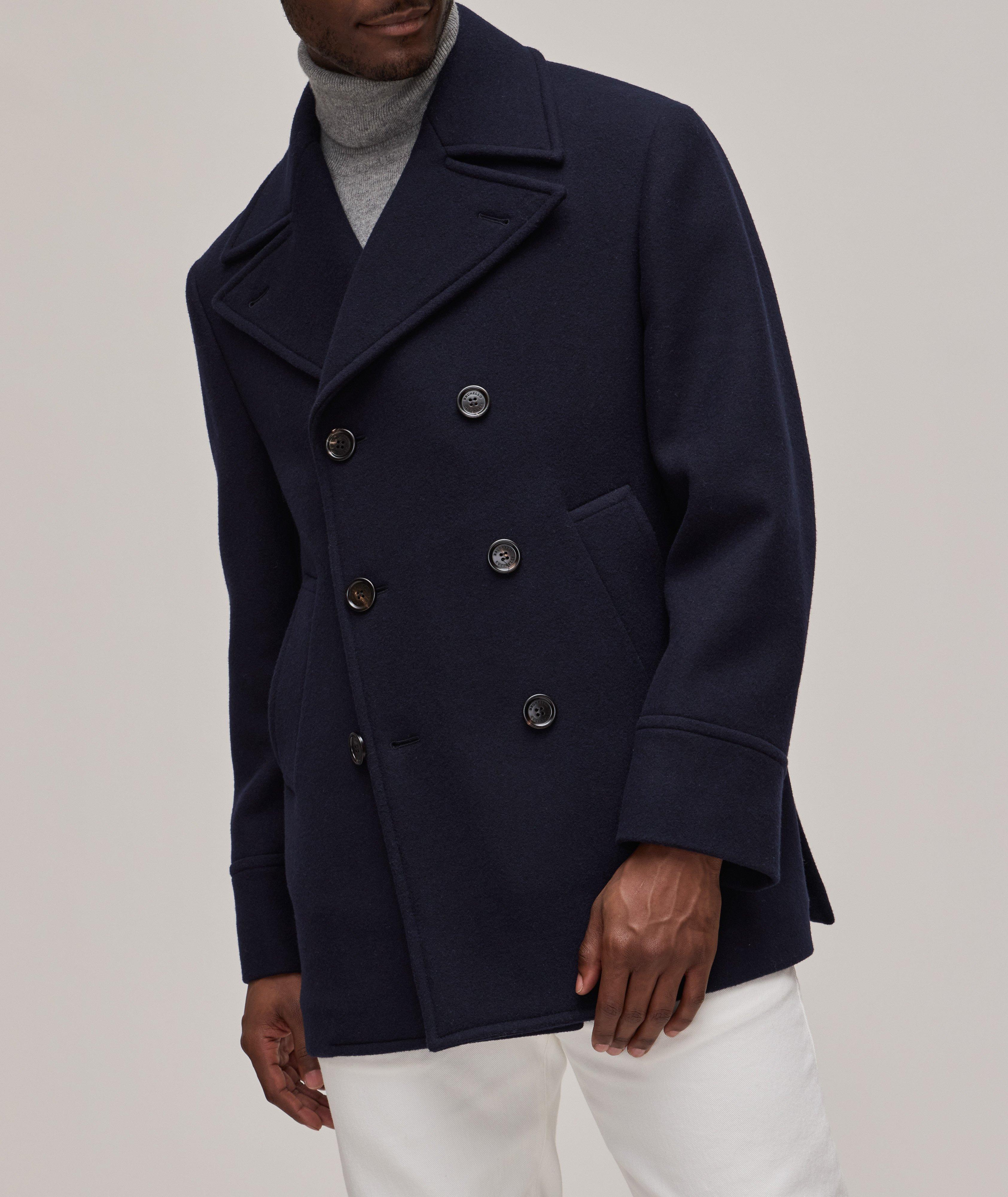 Wool-Cashmere Double Breasted Pea Coat