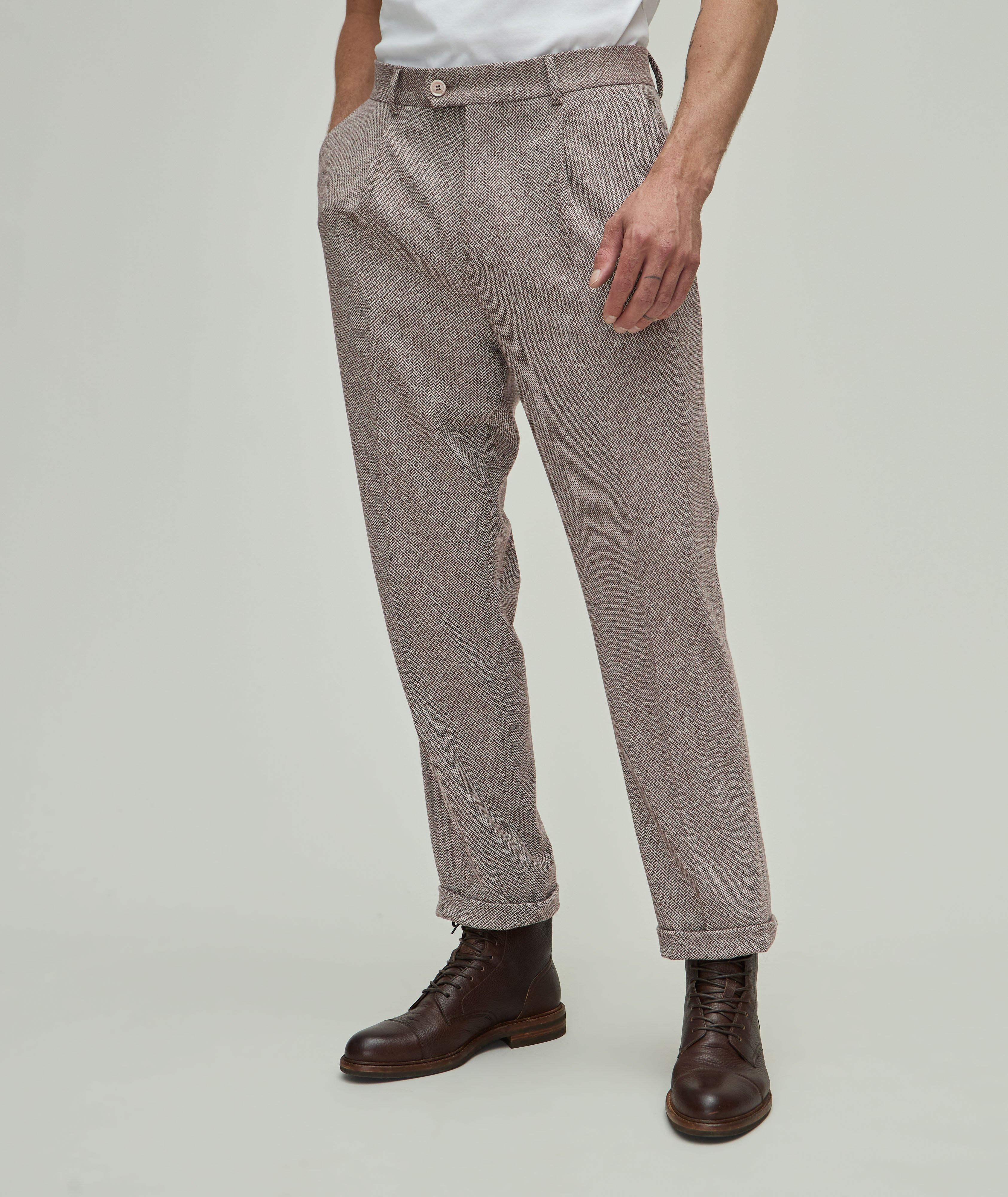 Wool-Cashmere Mélange Pleated Dress Pants image 1