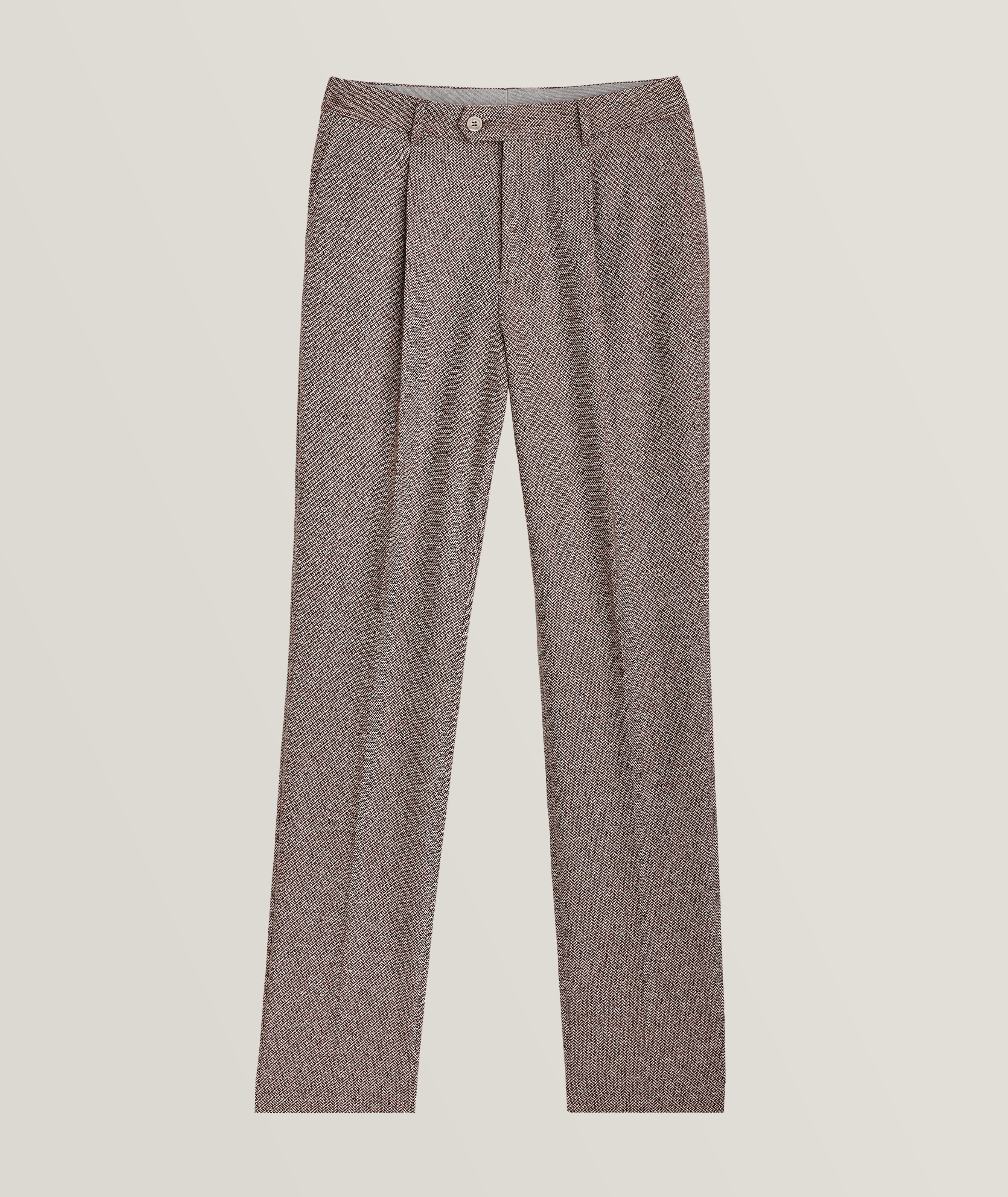 Wool-Cashmere Mélange Pleated Dress Pants image 0