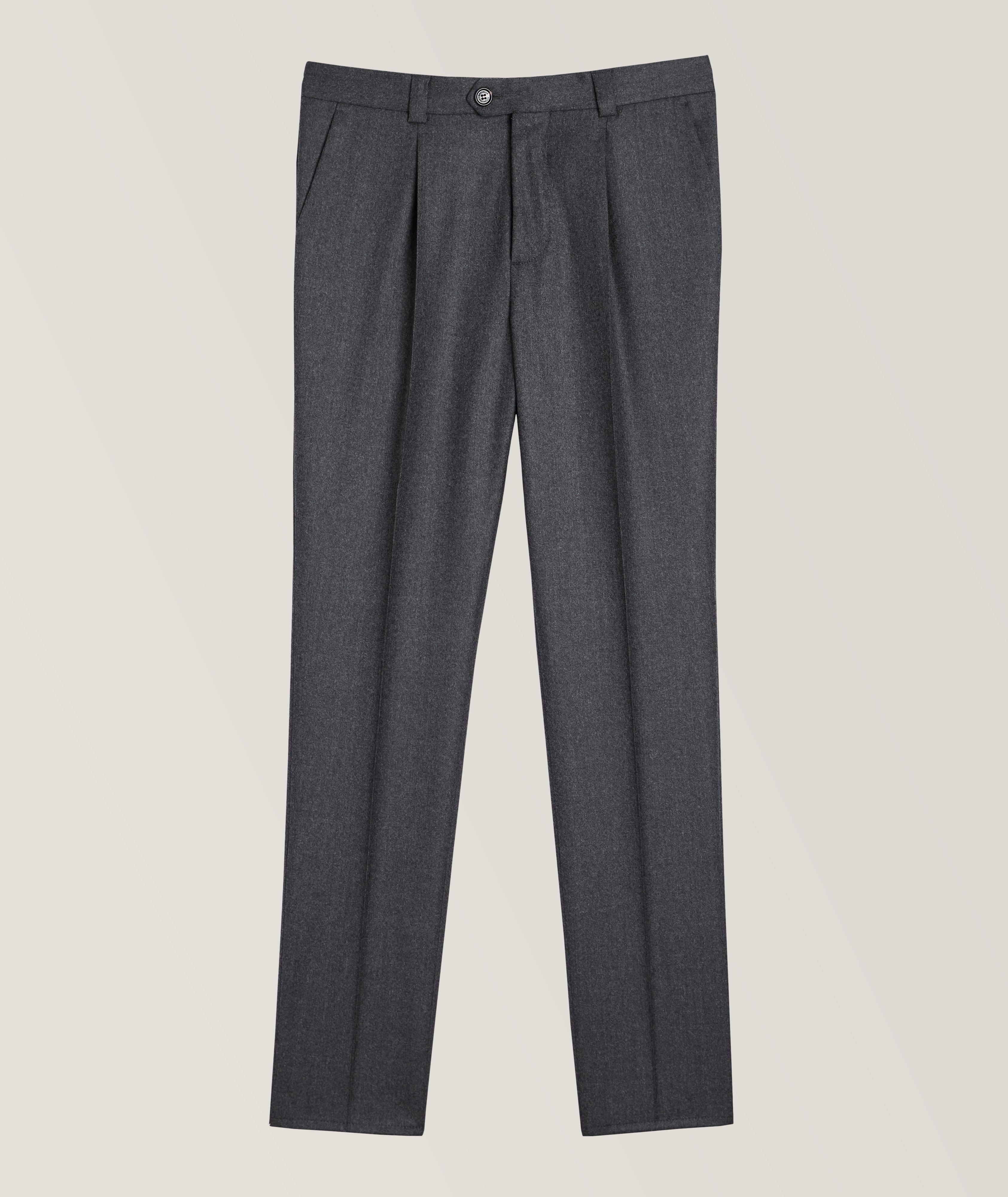 Flannel Wool Leisure Fit Trousers image 0