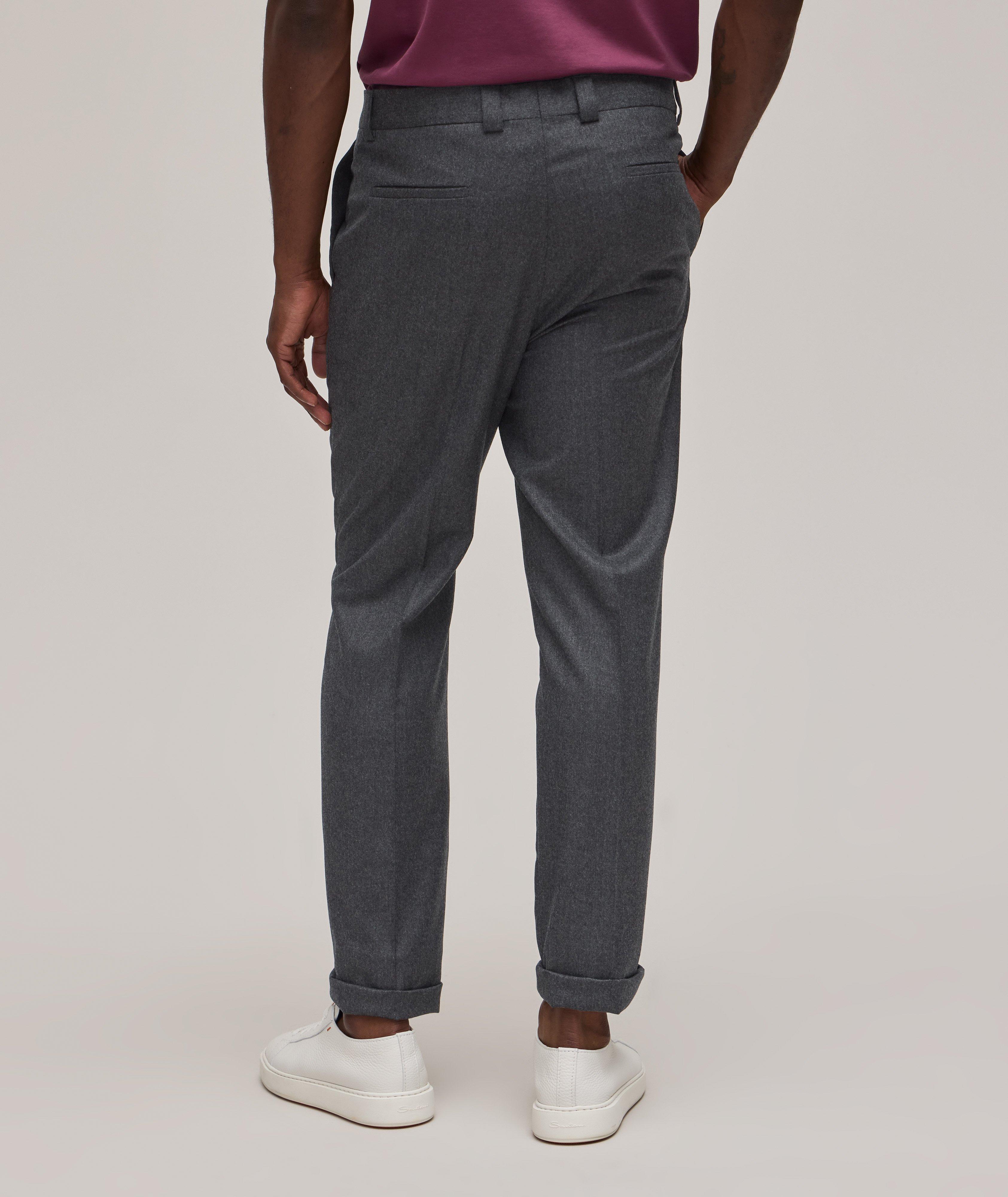 Flannel Wool Leisure Fit Trousers image 2